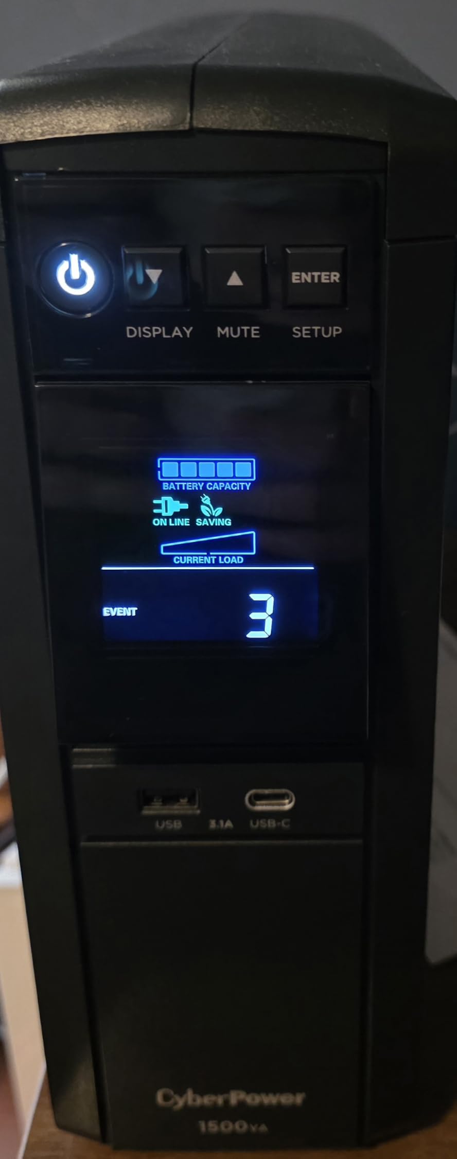 CyberPower CP1500PFCLCD PFC Sinewave UPS Battery Backup and Surge Protector, 1500VA/1000W, 12 Outlets, AVR customer photo 2