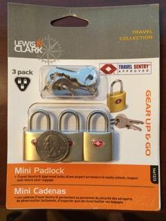 Lewis N. Clark Mini Brass Square TSA Lock + Padlock for Luggage, Suitcase, Carry On, Backpack, Laptop Bag or Purse - Perfect for Airport, Hotel, & Gym, 2 Keys Included - 3-Pack customer photo 2