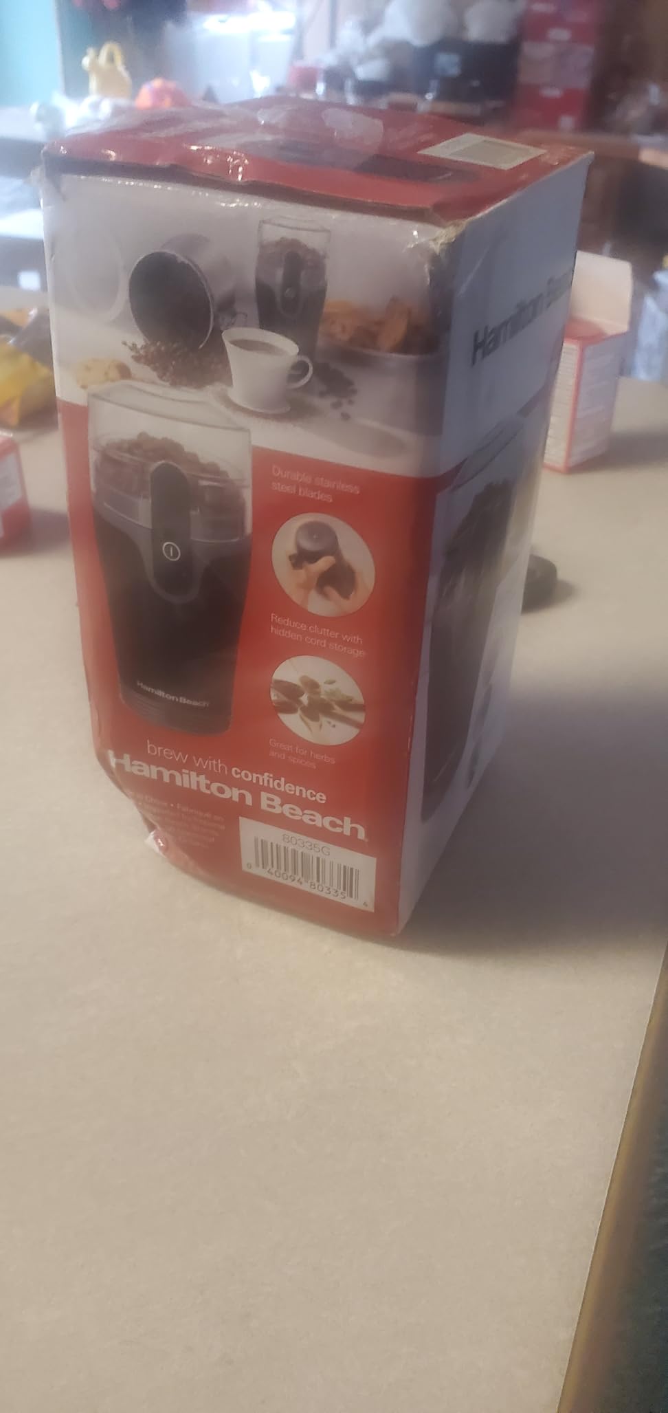 Hamilton Beach Fresh Grind Electric Coffee Grinder For Up To 12 Cups | Grinds Coffee Beans, Spices & More | Stainless Steel Blades | Easy-Clean Removable Chamber | Black | 80335RG customer photo 2
