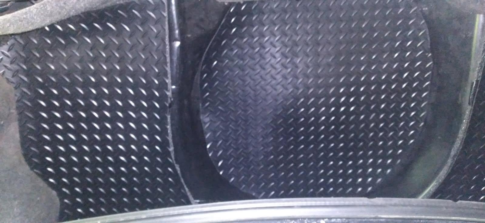 Rubber-Cal Diamond-Plate Rubber Flooring Roll - 3 mm x 4 ft x 7 ft Roll - Black customer photo 2