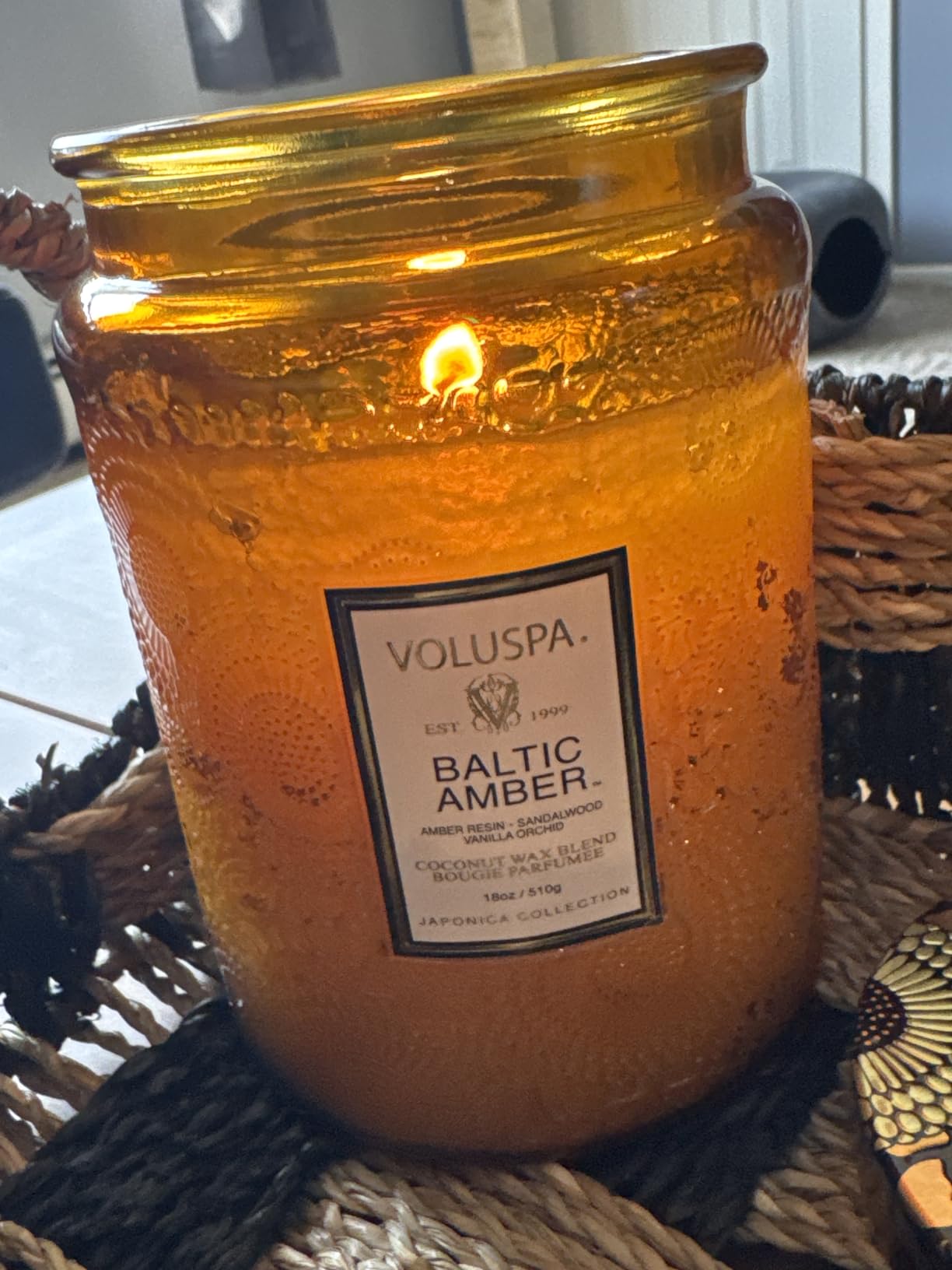 Voluspa Baltic Amber Large Scented Candle Jar 18 Oz, 100 Hr Burn customer photo 2