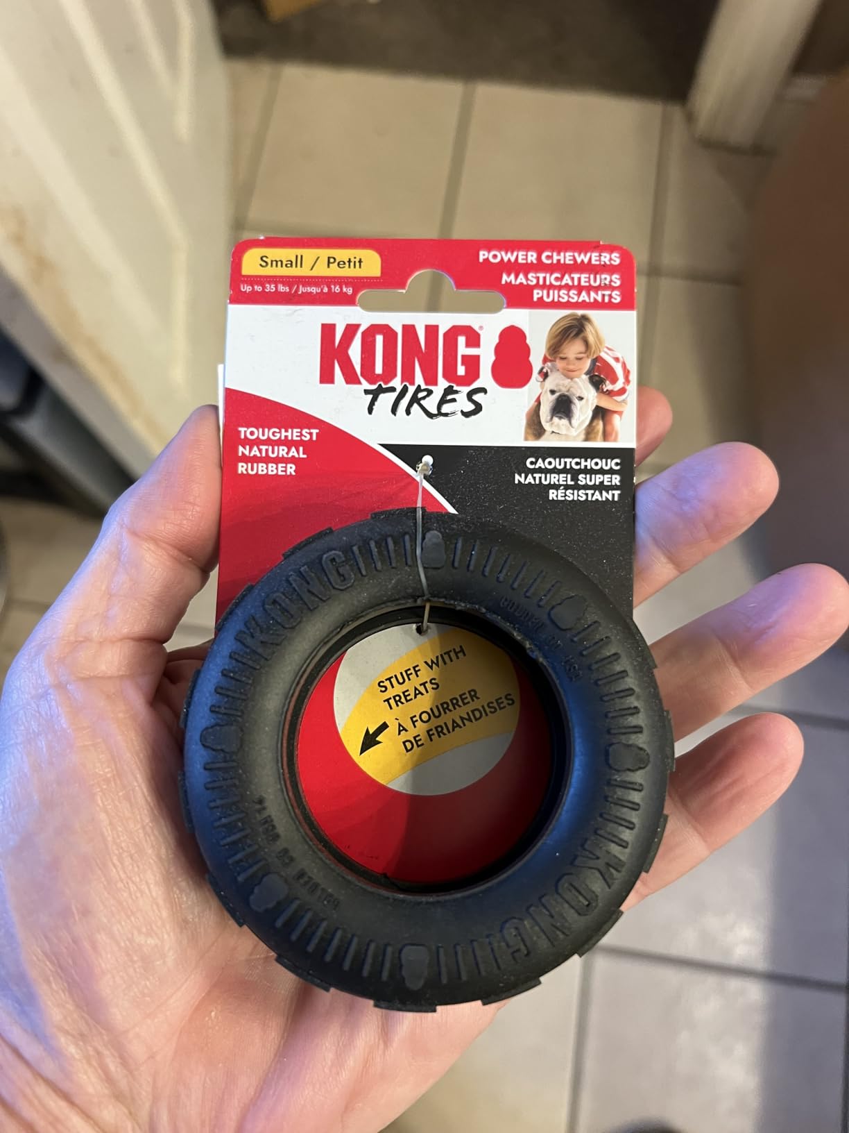 KONG Extreme Tires Natural Rubber Chew Toy, for Medium/Large Dogs customer photo 1