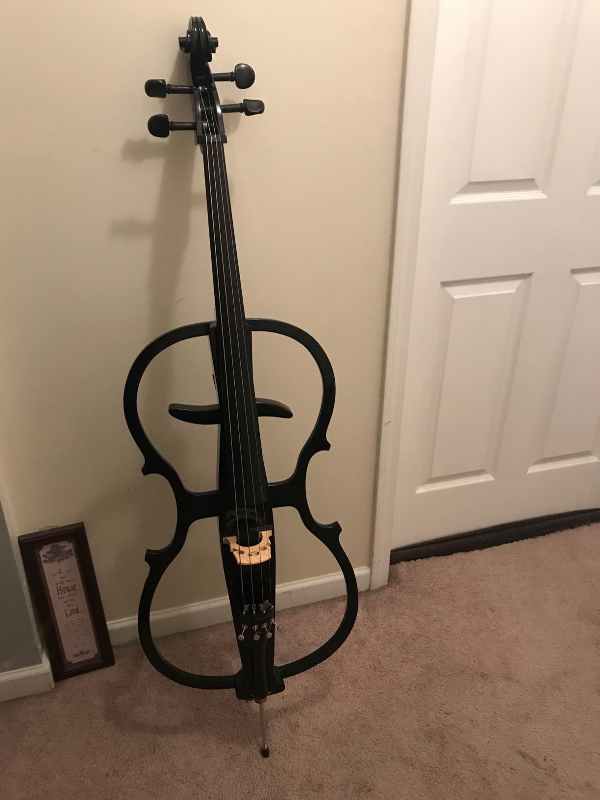 Cecilio 4/4 Silent Electric Cello with Ebony Fittings, Black Metallic customer photo 1