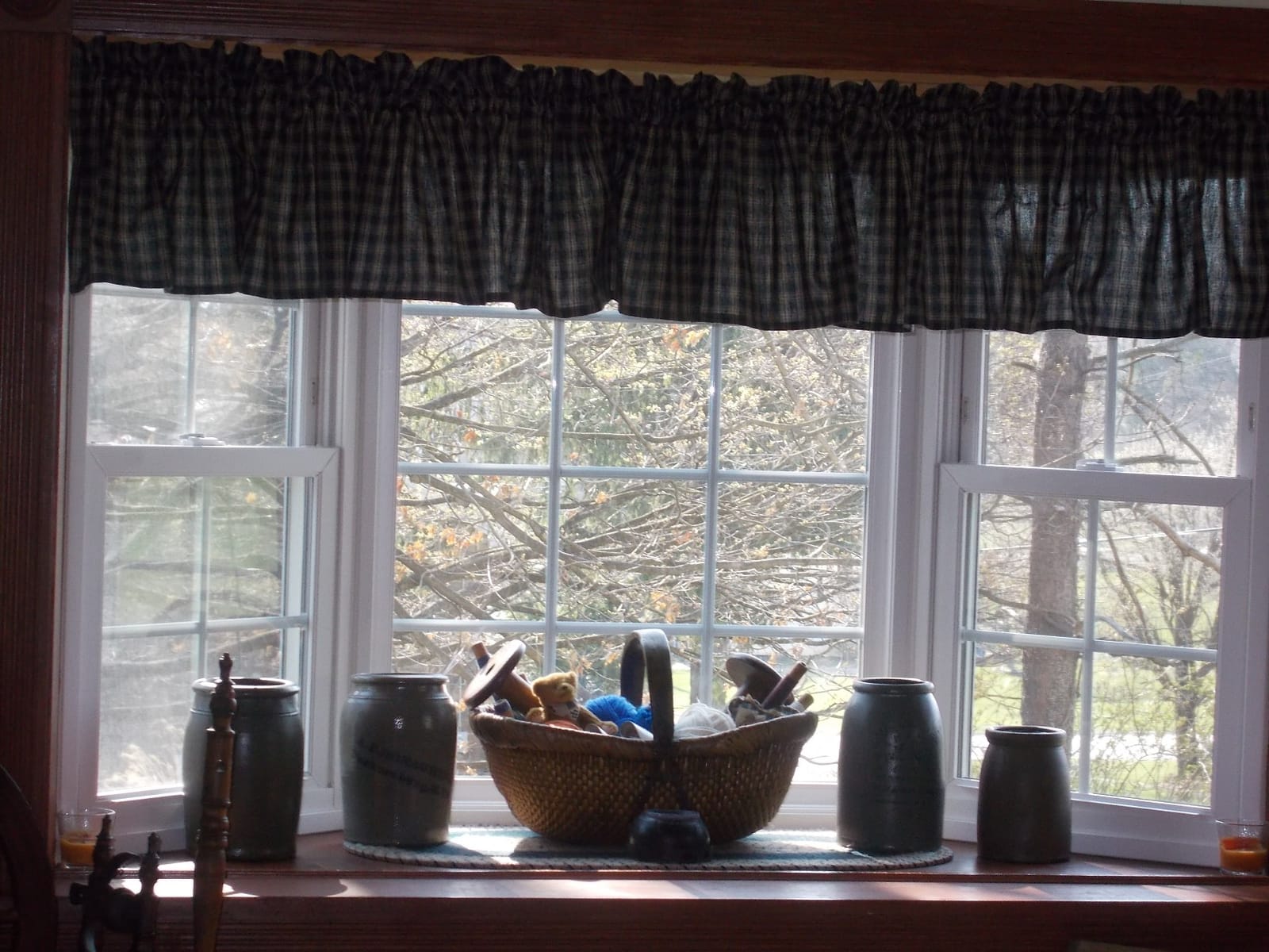 Park Designs Farmhouse Kitchen Valances for Windows - Red Heartfelt | Fall Decor Window Valance Curtain | Plaid Curtain Windows | 72