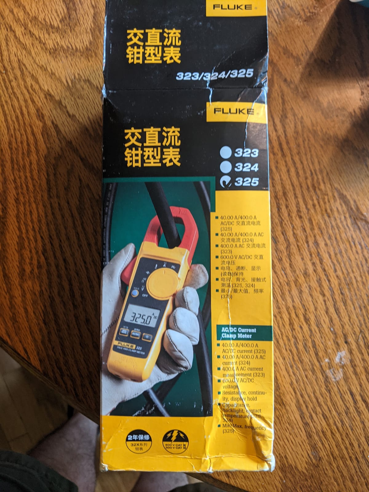 Fluke 325 True-RMS Clamp Meter with Frequency, Temperature & Capacitance Measurements | Frequency Measurements, Temperature Measurements, Capacitance Measurements customer photo 2