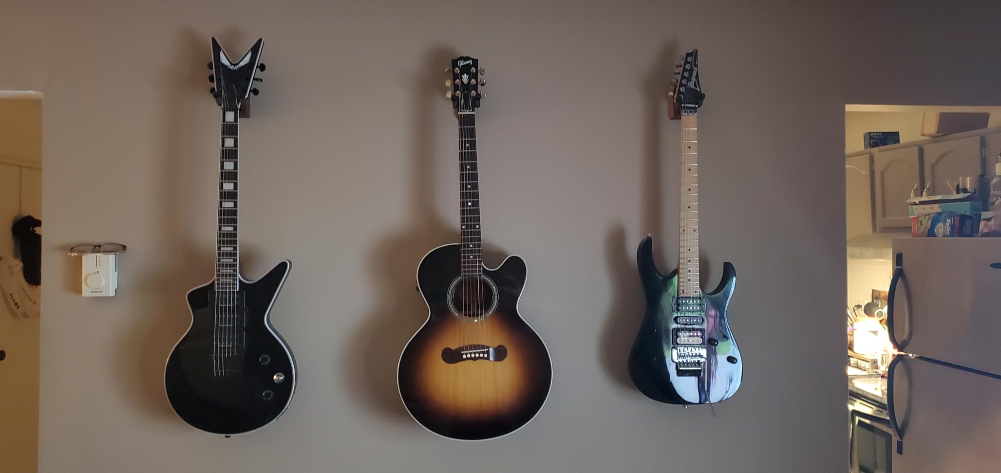 String Swing CC01K-BW Guitar Hanger and Guitar Wall Mount Bracket Holder for Acoustic and Electric Guitars Black Walnut customer photo 2