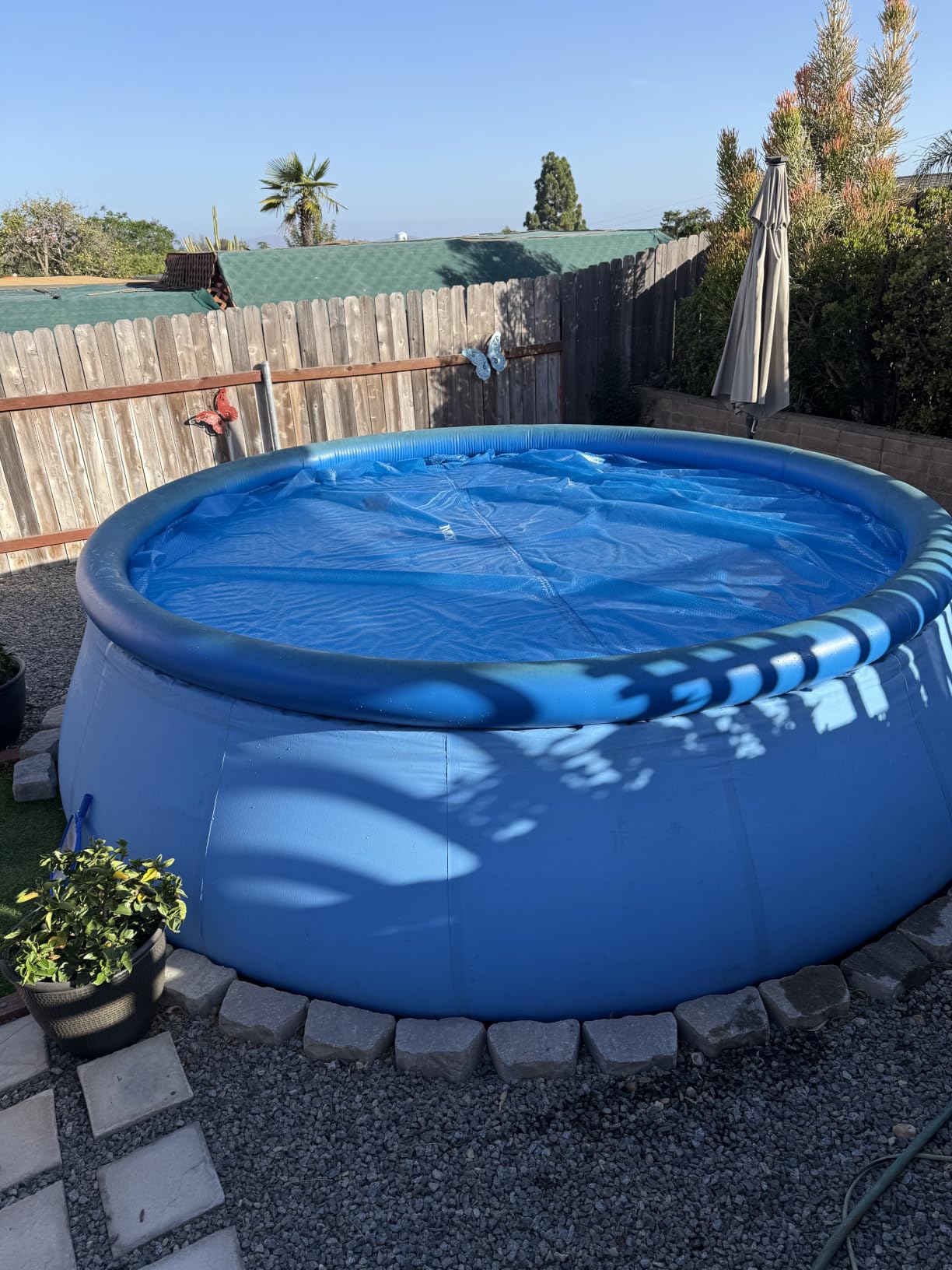 INTEX 28014E Solar Pool Cover: for 16ft Round Easy Set and Metal Frame Pools – Insulates Pool Water – Reduces Water Evaporation – Keeps Debris Out – Reduces Chemical Consumption customer photo 1