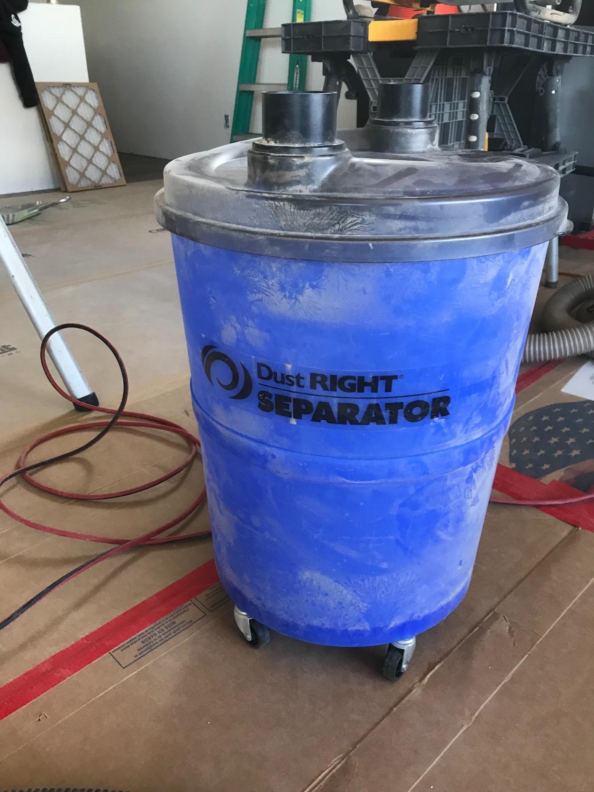 Rockler Dust Right Dust Separator w/ 36” Hose & 10Ga Bucket for Shop Vac | Dust Separator – Improved Dust Collection – Shop Vacuum Separator – 36