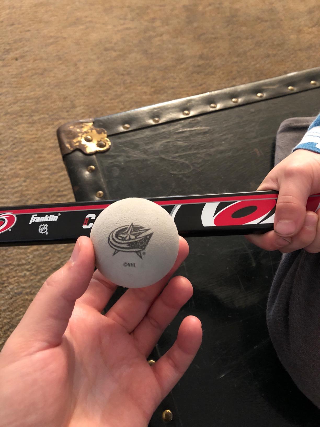 Franklin Sports NHL Mini Hockey Set - Kids Indoor Knee Hockey Goal, Ball, + 2 Stick Combo - Youth Team Indoor Toy Set - Official - Ages 3+ customer photo 2