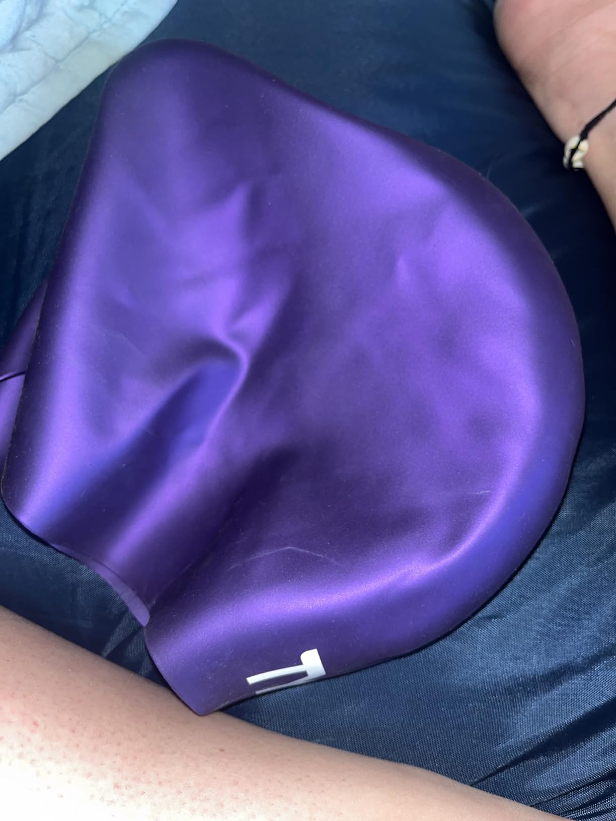TYR Adult Long Hair Swim Cap - Wrinkle-Free Silicone Athletic Headwear customer photo 2