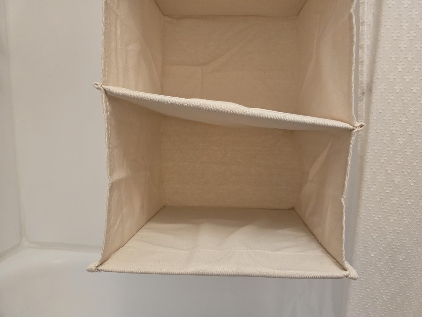 Household Essentials Cedarline 6‑Shelf Hanging Closet Organizer in Heavy‑Duty Cotton Canvas, Cream customer photo 1