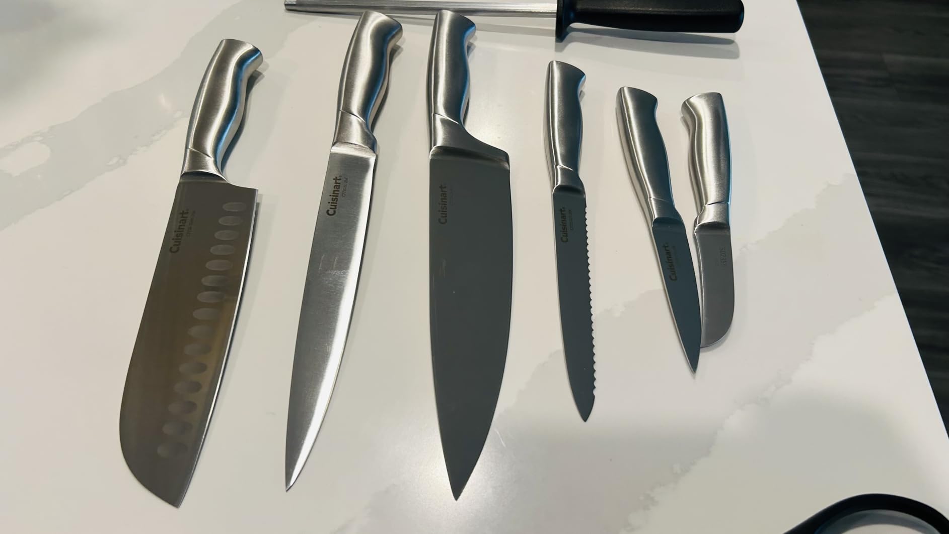 Cuisinart 15-Piece Stainless Steel Hollow Handle Block Set, C77SS-15PK | Kitchen knife set with high-carbon stainless steel blades, sharpening steel, household shears & wooden block customer photo 2