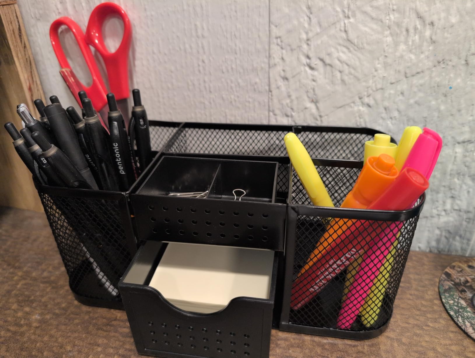 Deco Brothers Desk Organizers Pen Holder Office Caddy Storage, Black customer photo 1