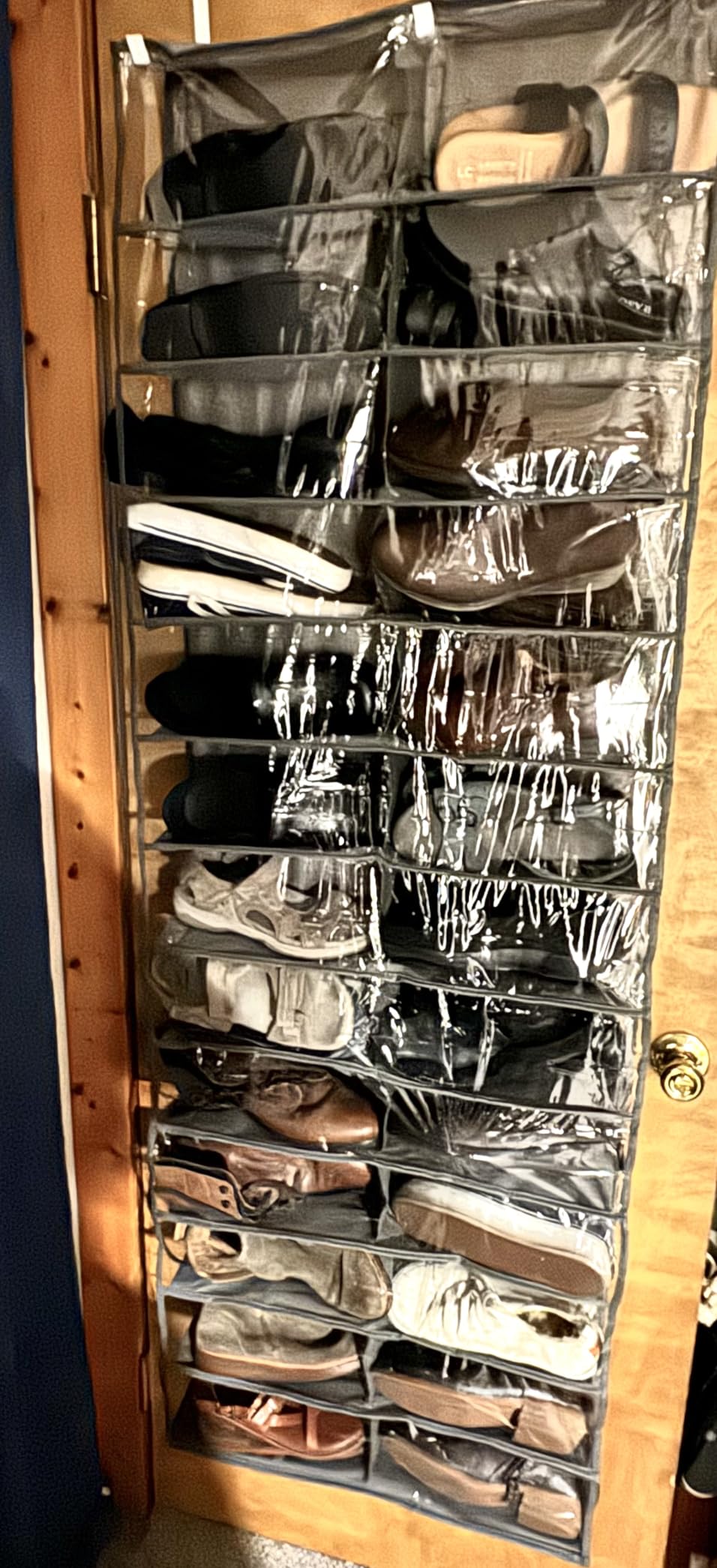 Whitmor Over The Door Shoe Shelves - 26 Sections - Crosshatch Gray customer photo 1