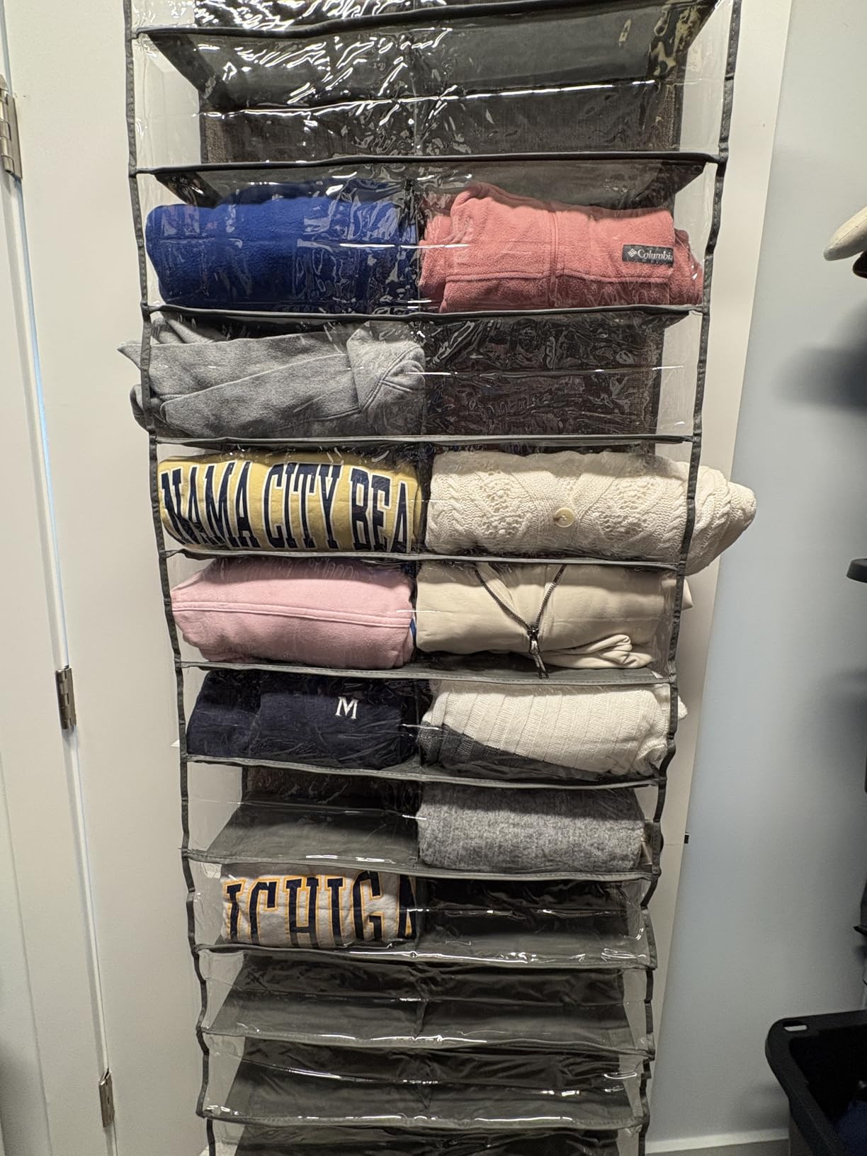 Whitmor Over The Door Shoe Shelves - 26 Sections - Crosshatch Gray customer photo 2