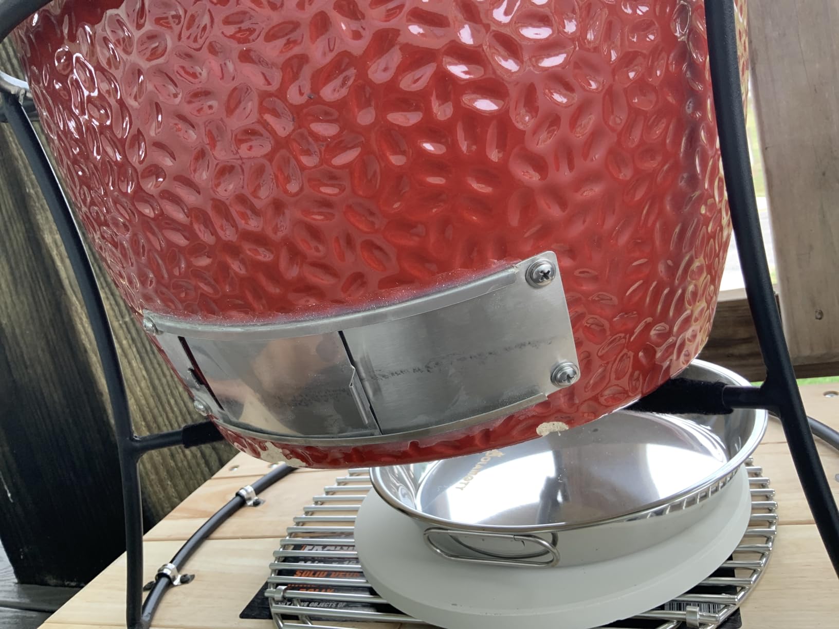 Kamado Joe Joe Jr 13.5-inch Portable Ceramic Charcoal Grill with Grill Stand, Stainless Steel Cooking Grate, Heat Deflectors and Ash Tool in Red, Model KJ13RH customer photo 2