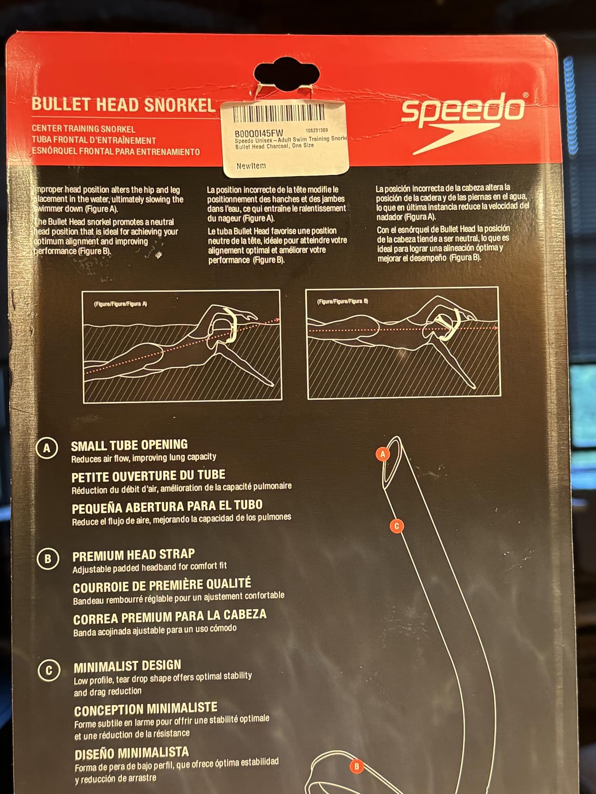 Speedo Unisex-Adult Swim Training Snorkel Bullet Head customer photo 2