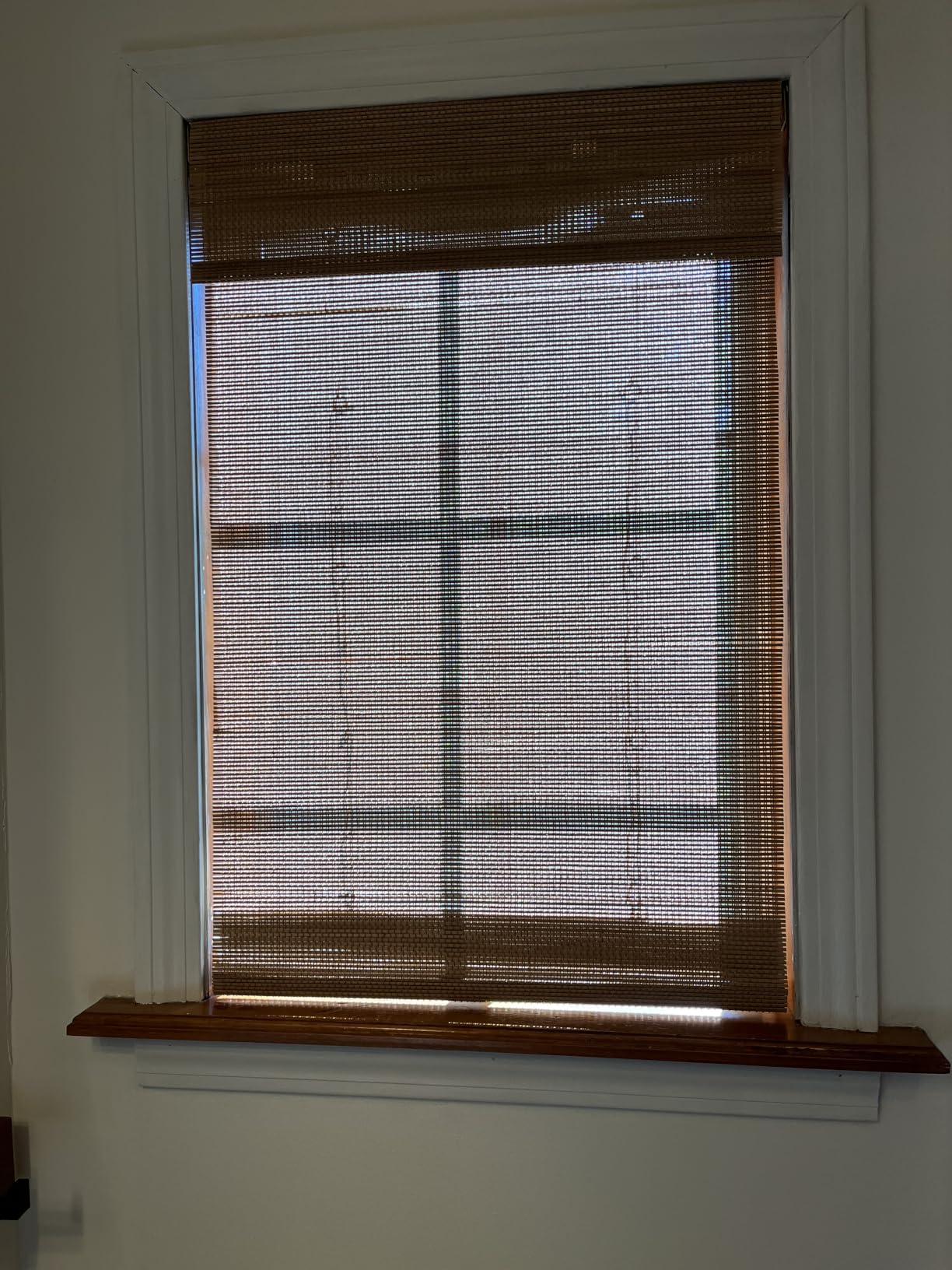 Cordless Woven Wood Roman Shades, 24W x 36H, Hatteras Camel, Sizes 20-72 Wide and 24-72 High customer photo 2