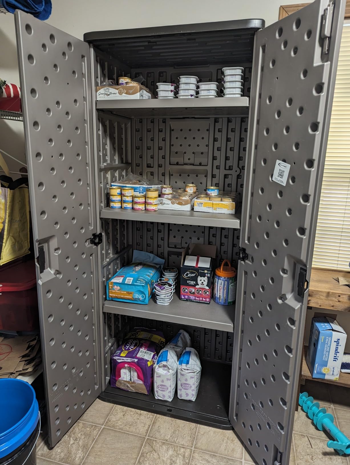 Suncast Tall Storage Cabinet for Garage Organization - 72