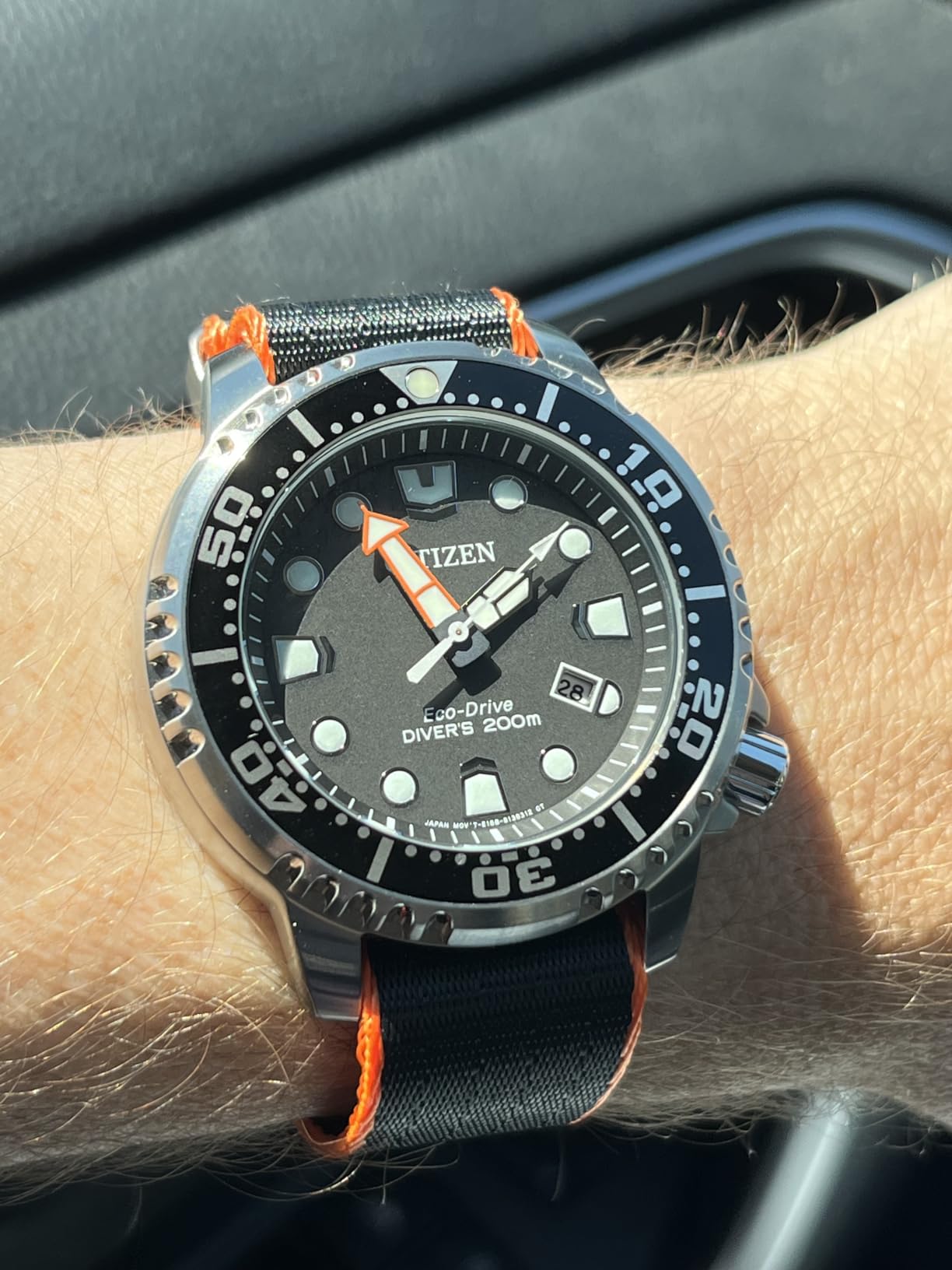 Citizen Promaster Dive Eco-Drive Watch, 3-Hand Date, ISO Certified, Luminous Hands and Markers, Rotating Bezel customer photo 1