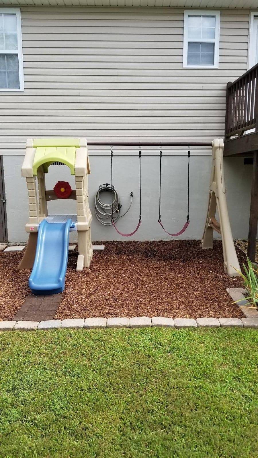 Step2 Play Up Gym Set for Kids, Outdoor Swing Set, Backyard Slide, Swings, Playhouse, & Crawl Space, Two Tier, Easy Set Up, Toddlers Ages 3-6 Years Old customer photo 2