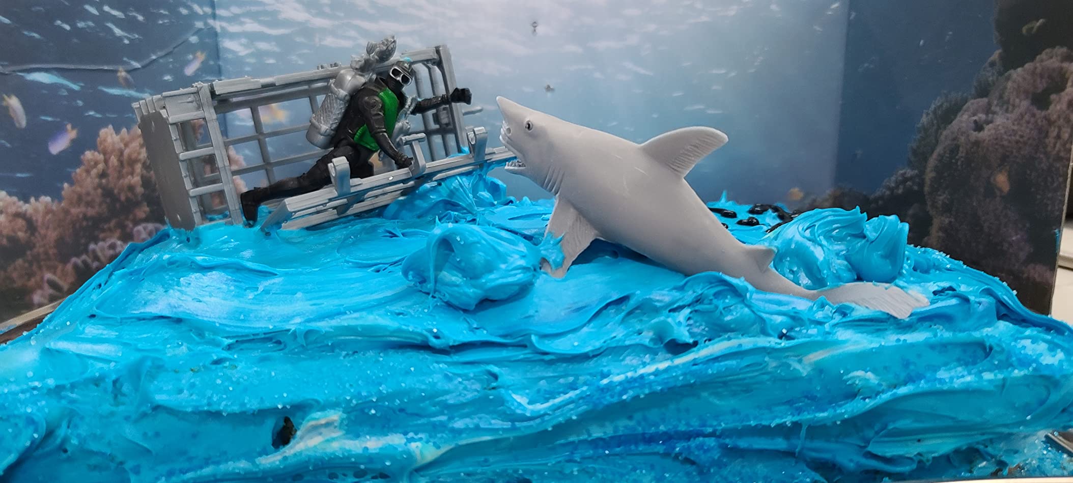 Wild Republic E-Team X Shark Set Playset, Action Figure, Shark, Boat, Diving Cage, Gifts for Kids, 4-Piece Set 15394 , Cuddlekins customer photo 2
