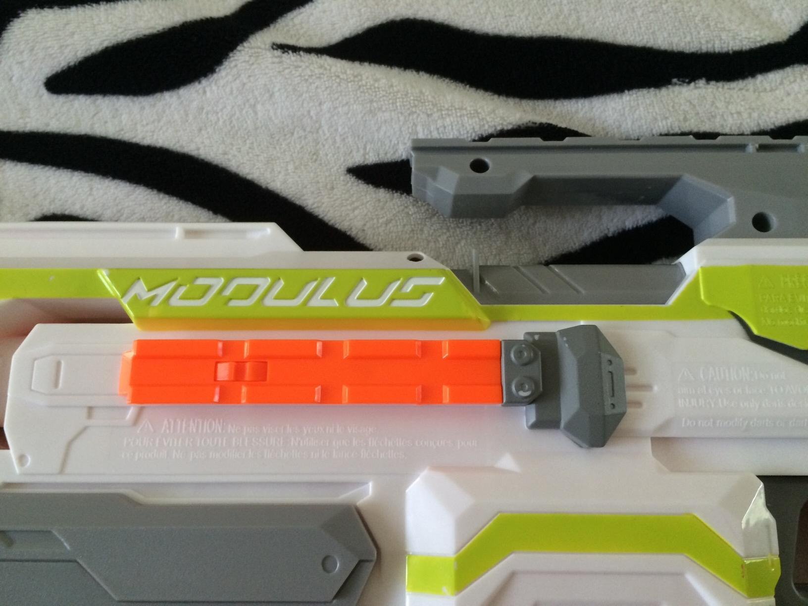 NERF Modulus ECS Motorized Blaster, Removable Scope, Drop Grip, Barrel, Stock, 10-Dart Clip (Amazon Exclusive) customer photo 1