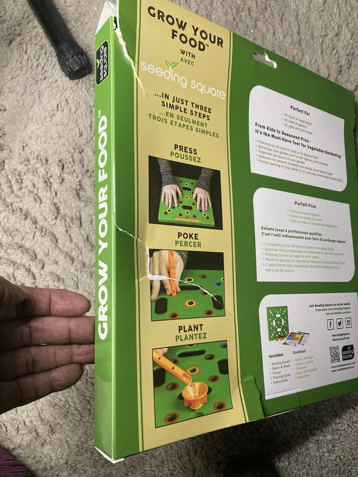 Seeding Square Planting Tool, Seed Planter for Square Foot Gardening Kit customer photo 2