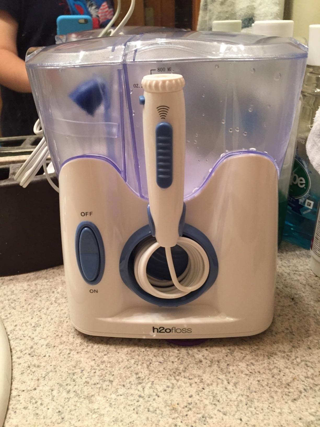 H2ofloss Countertop Water Flosser for Teeth, Oral Irrigator for Family Care customer photo 1