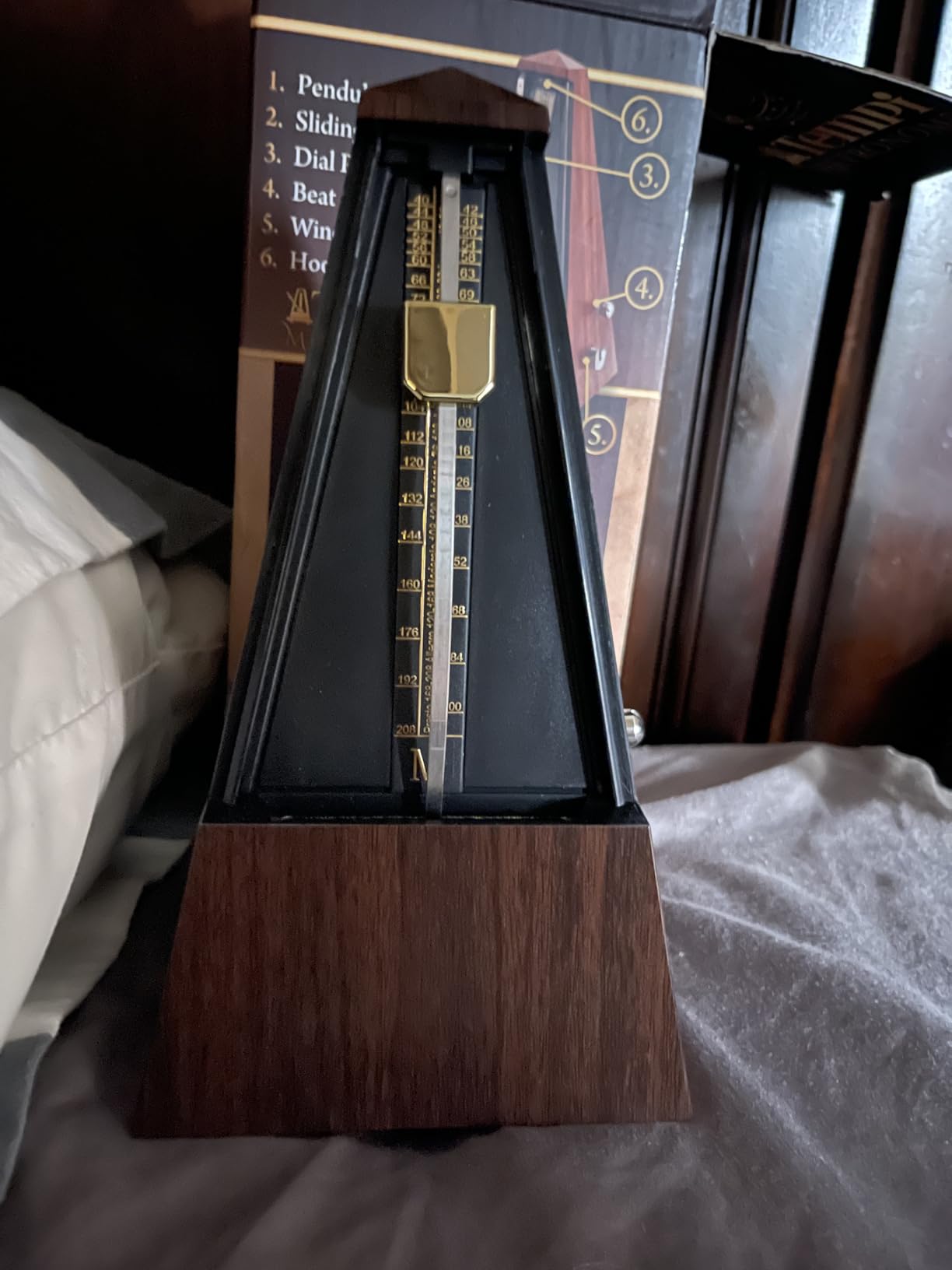 Tempi Metronome for Musicians - Mechanical Metronome for Piano, Metronome for Guitar/Violin or Metronome Music for Adults and Kids (Plastic Brown Grain Veneer) customer photo 1