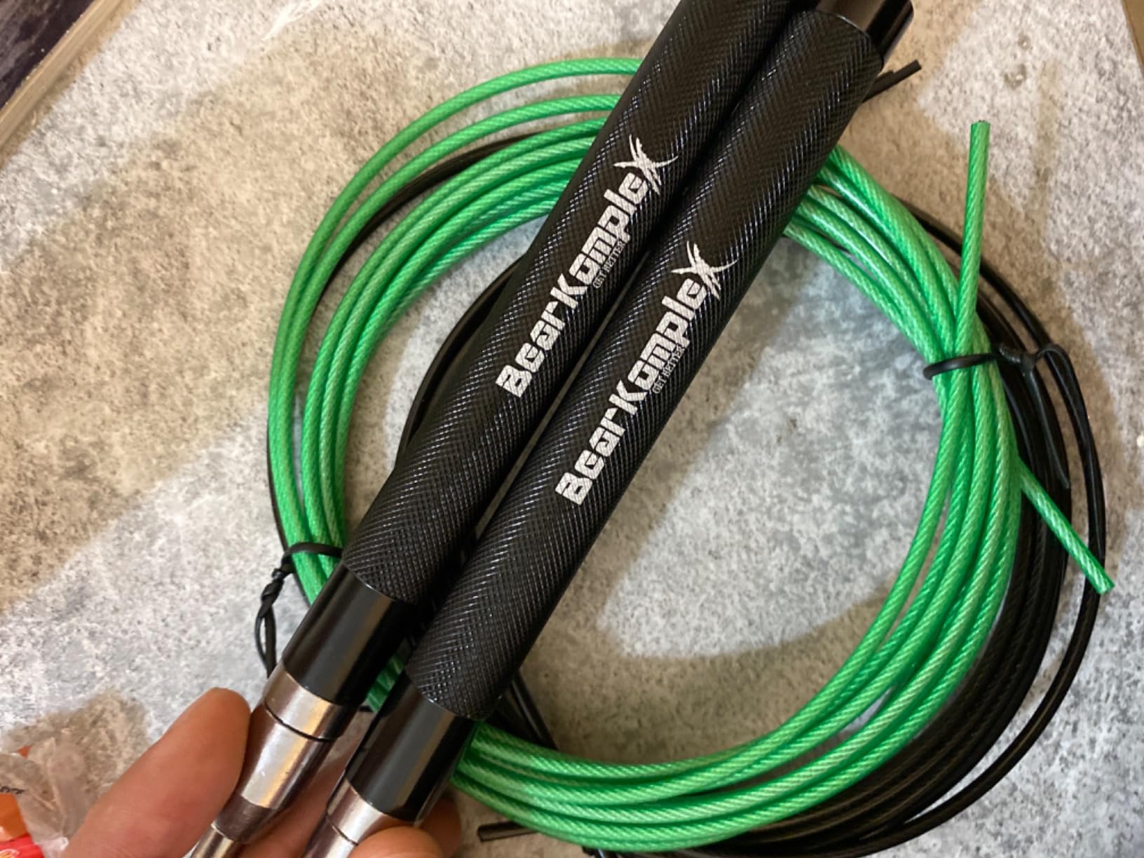 Bear KompleX Speed Jump Rope - Adjustable Tangle-Free Skipping Rope, Lightweight Handles, Smooth 360° Swivel Bearings, 2 Steel Cables, Free Carrying Case customer photo 1