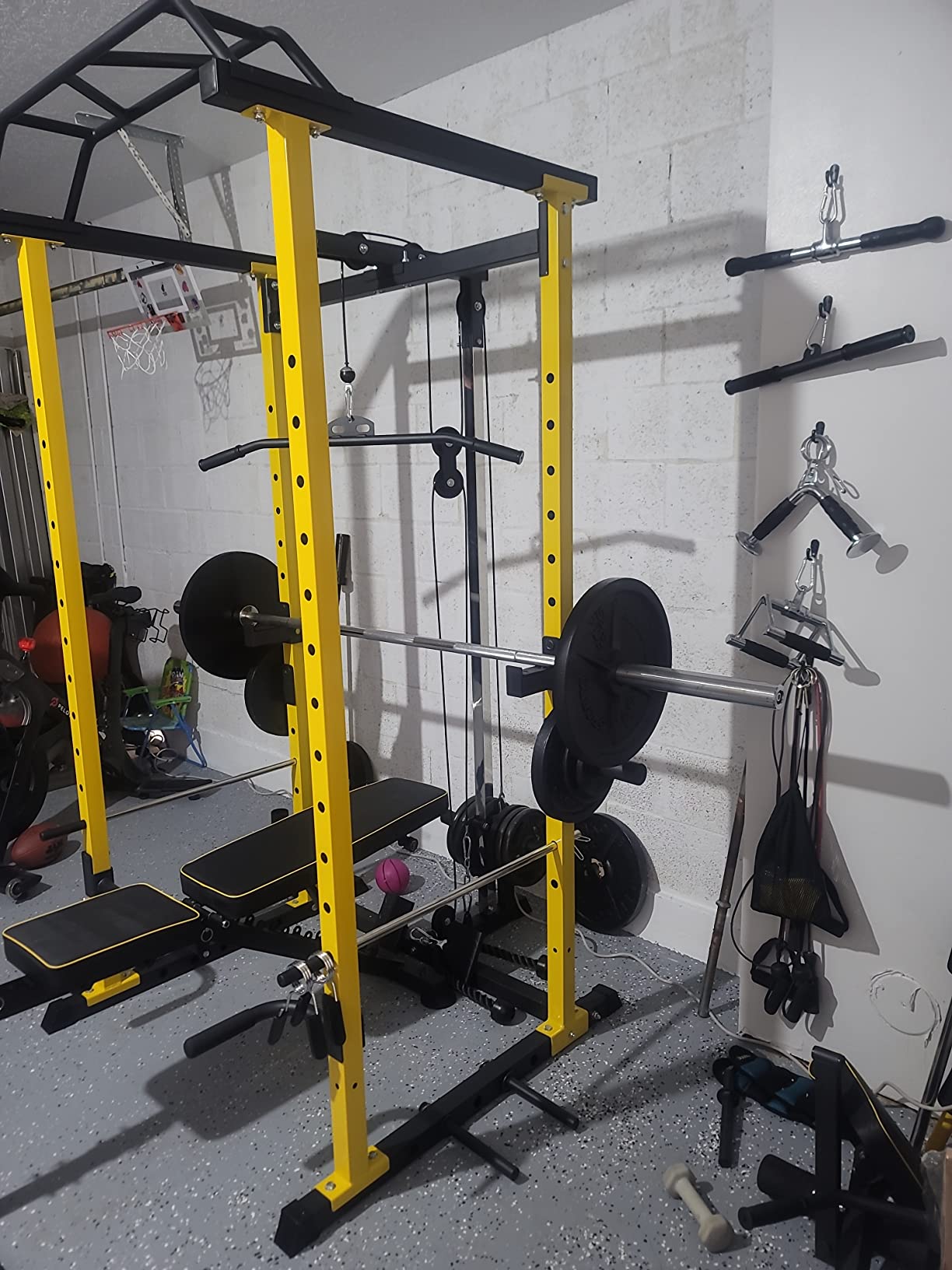 Yaheetech 7FT Olympic Barbell, 330LB Carbon Steel Weight Bar for Home Gym customer photo 1