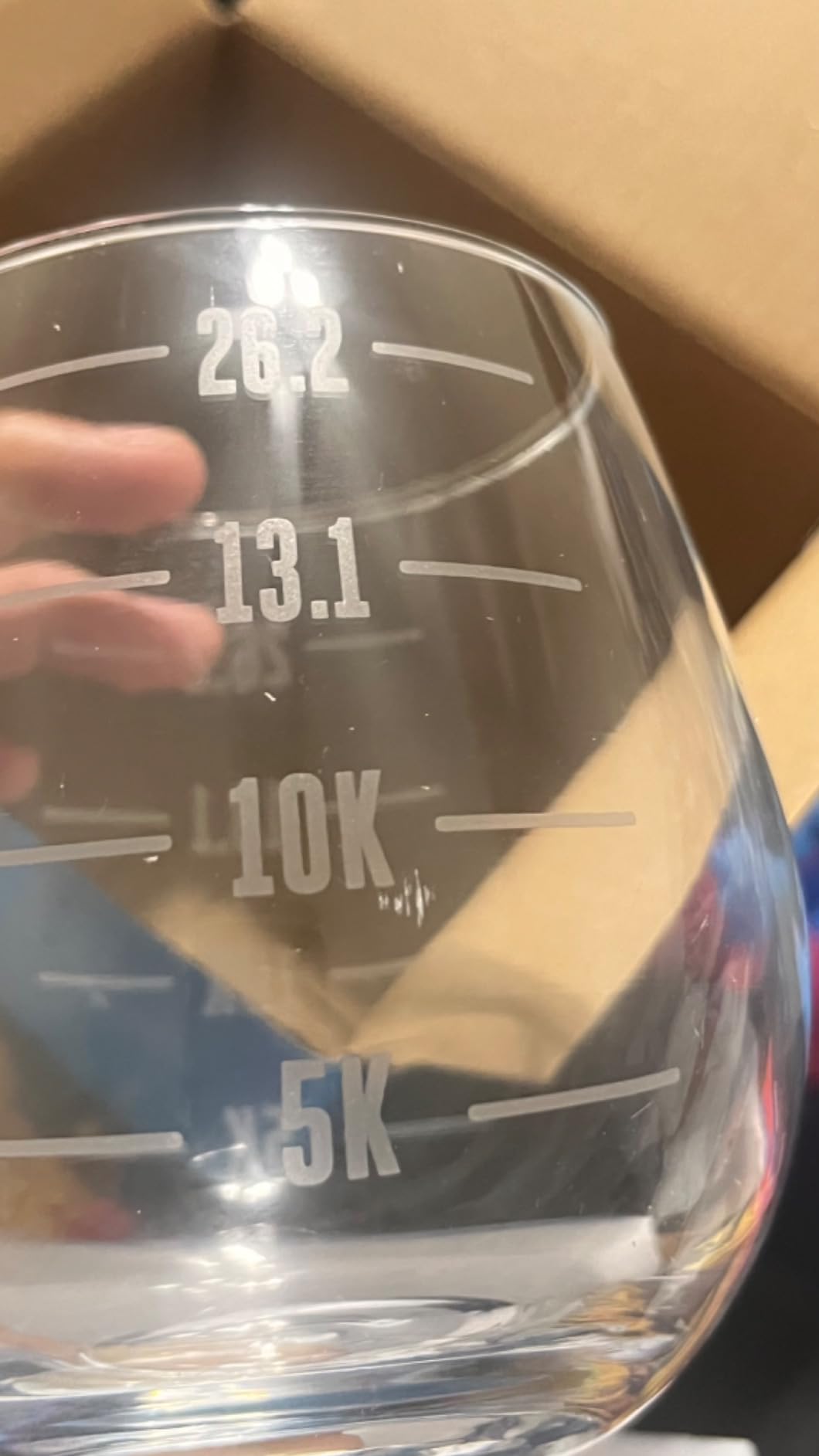 Gone For a Run Running Stemless Wine Glass Runner's Measurements customer photo 2