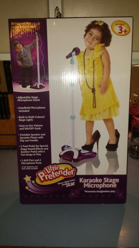 Little Pretender Kids Karaoke Machine, 2 Mics, Adjustable Stand & Lights customer photo 2