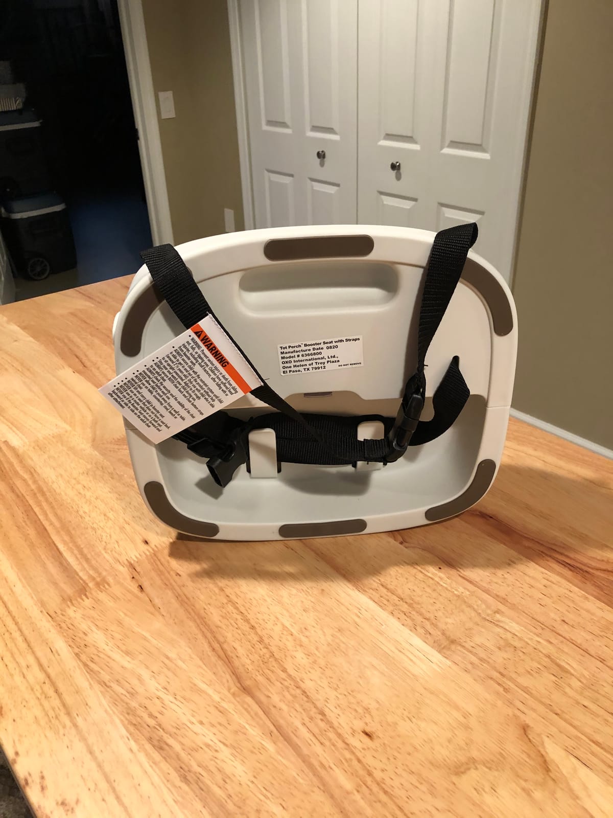 OXO Tot Perch Toddler Booster Seat for Kitchen Chair with Straps, Gray customer photo 2