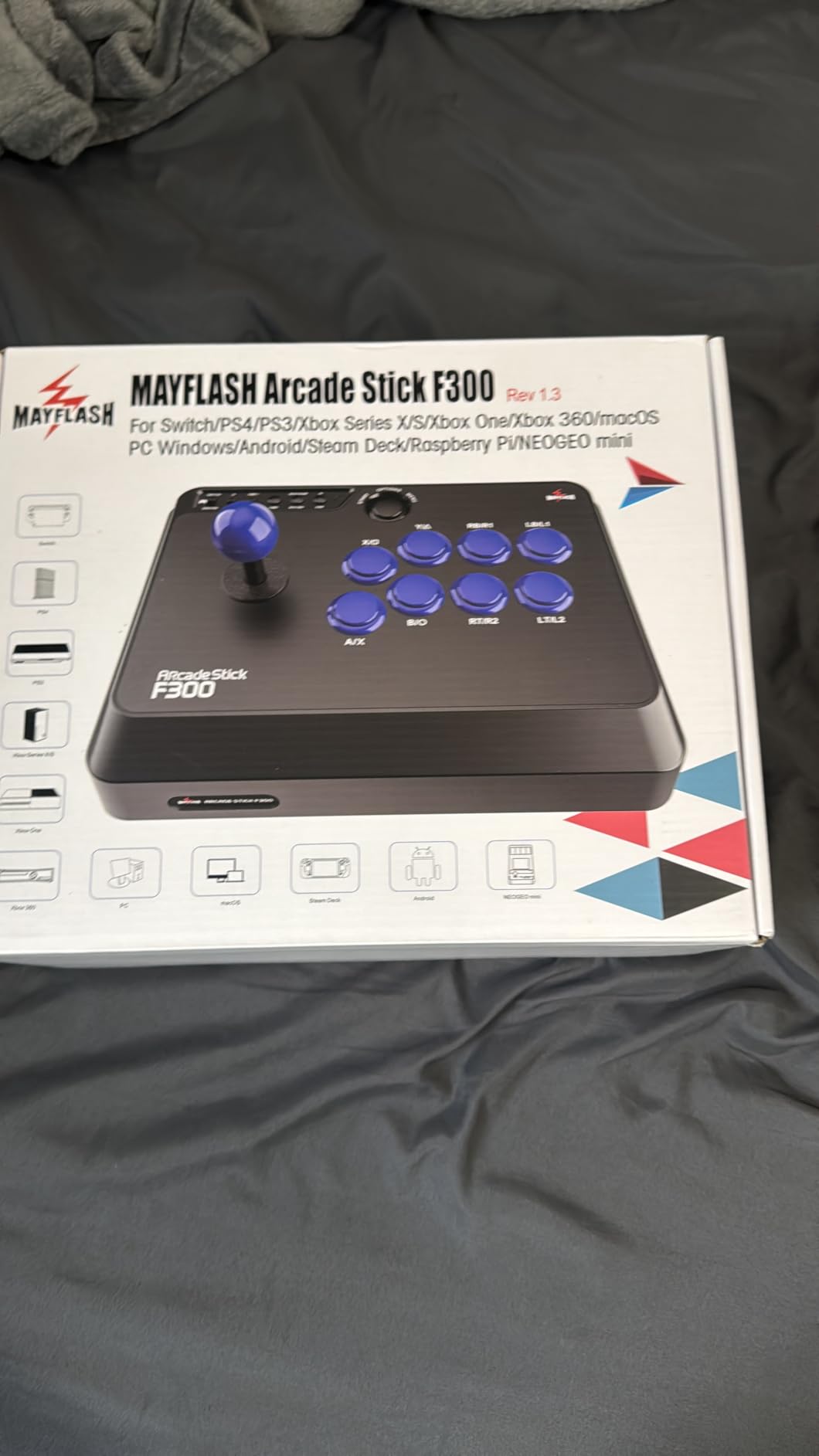 MAYFLASH F300 Arcade Fight Stick Joystick for Switch/Switch 2, PS4, PS3, Xbox Series S/X, Xbox One, Xbox 360, macOS, Windows, Steam Deck and more customer photo 1
