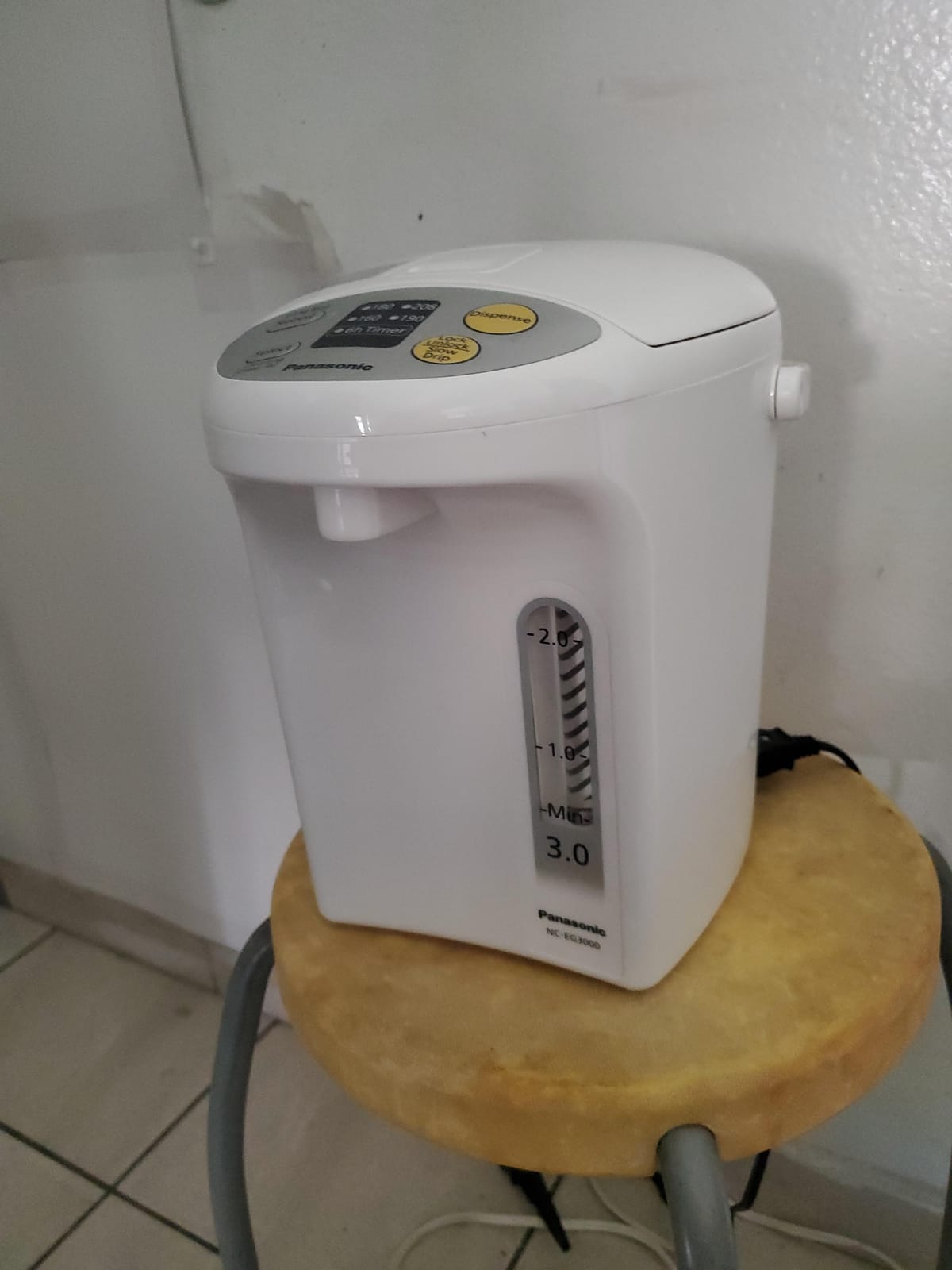 Panasonic 3L Water Boiler Electric Hot Water Dispenser Countertop w/Slow-Drip Mode for Coffee & Tea, 4 Temp Presets, Charcoal-Purified Stainless, Auto Shut-Off, Timer & Safety Lock - NC-EG3000 customer photo 1