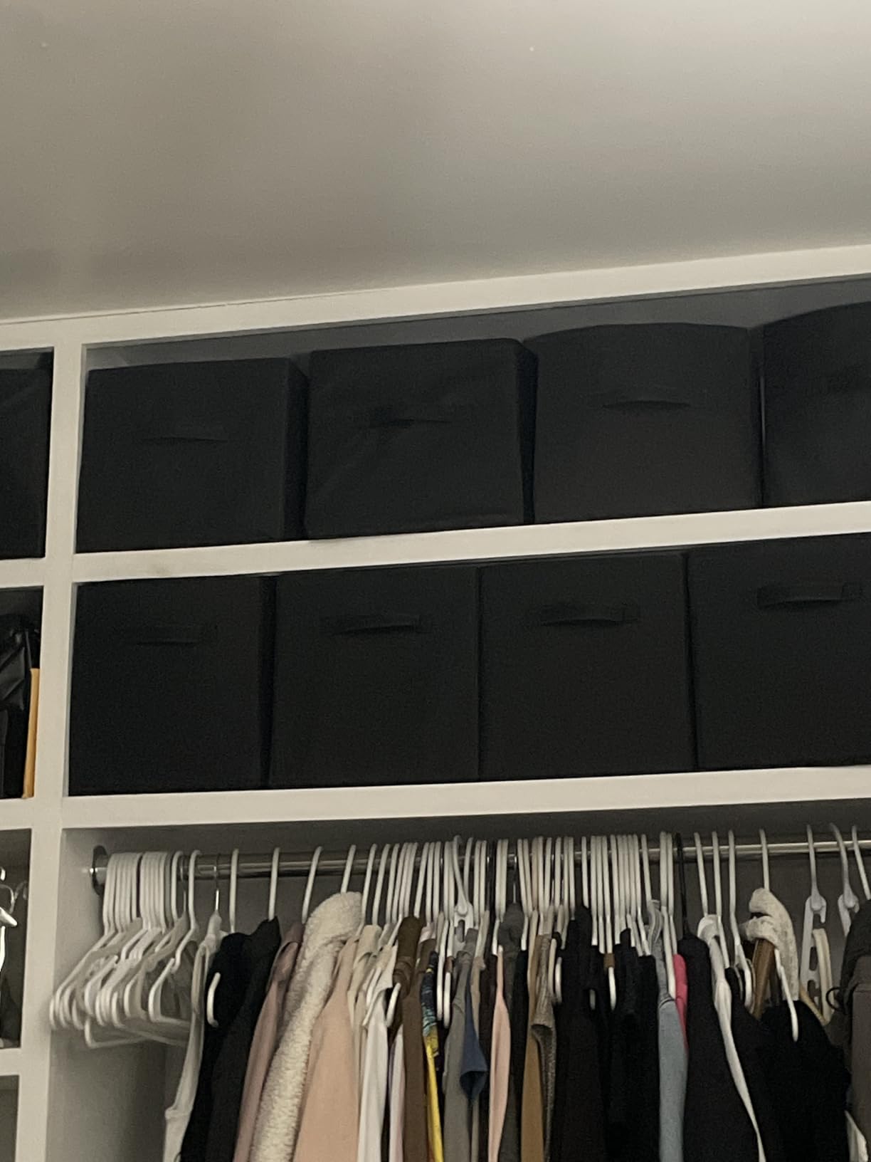 Storage Cubes Pack Of 8 - Standard Size Cube Storage Bin 10.5x10.5x11 With Dual Handles For Easy Carrying- Fabric Storage Bins Collapsible (Black) customer photo 1