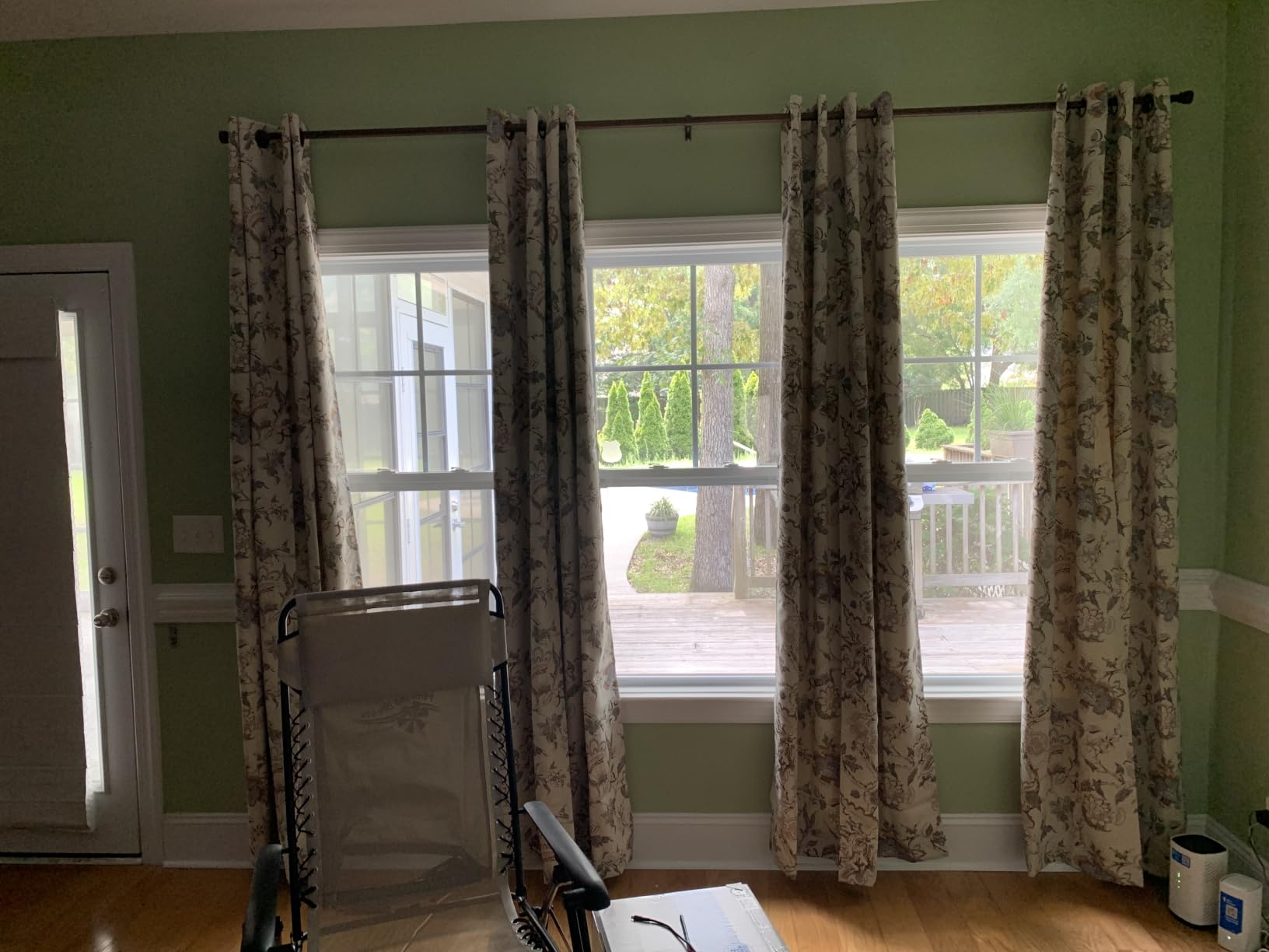 H.VERSAILTEX Blackout Curtains 84 Inch Length 2 Panels Set Floral Print Curtain Drapes for Living Room Thermal Insulated Grommet Window Curtains for Bedroom - Traditional Floral in Sage and Brown customer photo 1