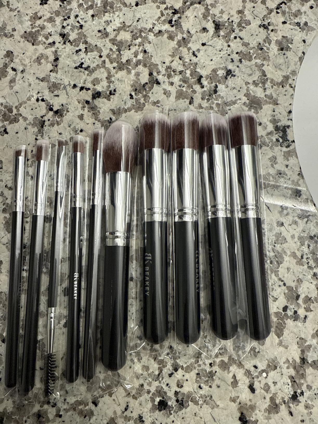 BEAKEY Makeup Brushes set with 2 Blending Sponges,10 Brush Face and Eye Set customer photo 1