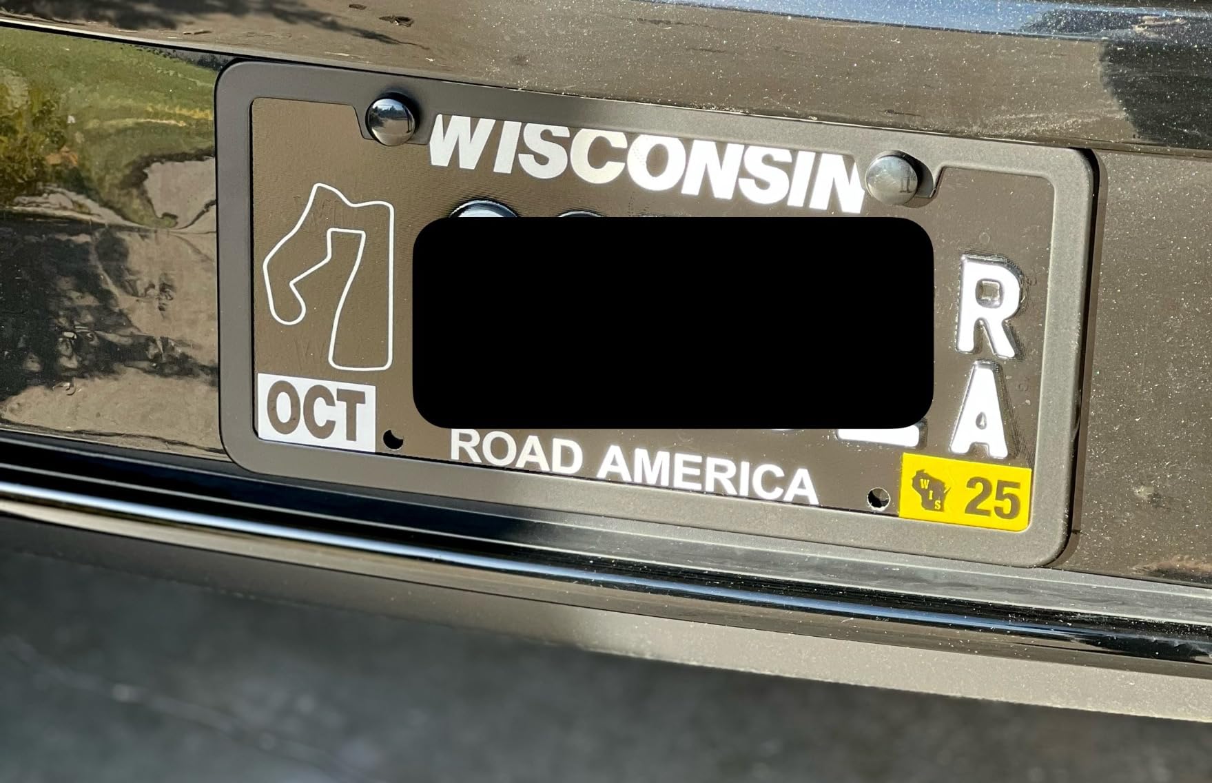 SunplusTrade License Plate Frame Black Matte Powder Coated Aluminum with Screw Caps (2 Pieces) customer photo 2