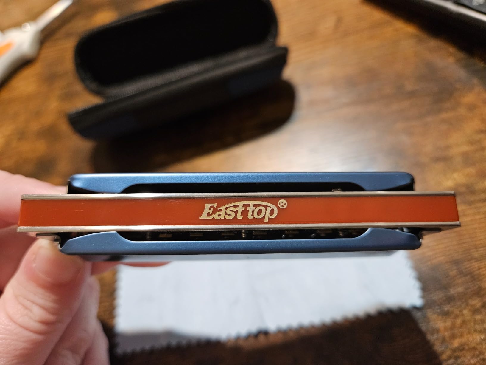 East top Harmonica Key of C, 10 Holes 008K Diatonic Mouth Organ with Blue Case, Standard Harmonica For Adults, Professionals, Beginners and Students, as a Gift customer photo 1