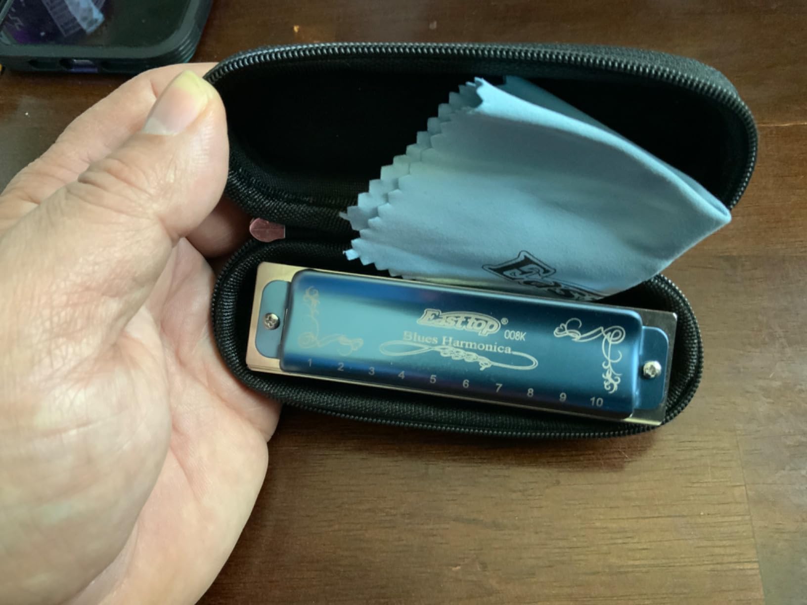 East top Harmonica Key of C, 10 Holes 008K Diatonic Mouth Organ with Blue Case, Standard Harmonica For Adults, Professionals, Beginners and Students, as a Gift customer photo 2
