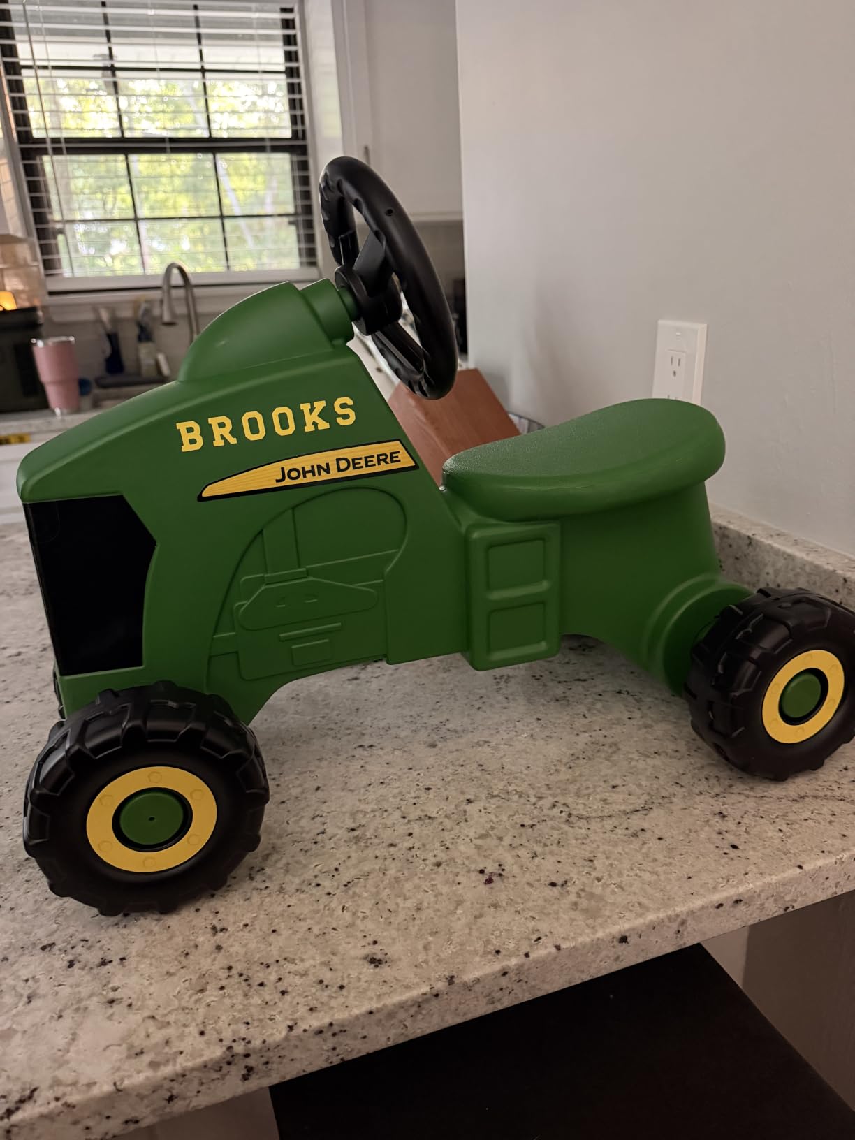 John Deere Ride On Toys Sit 'N Scoot Activity Tractor for Kids Ages 18 Months and Up, Green | Foot-to-Floor Ride On Toy, Officially Licensed John Deere Toy, Indoor/Outdoor Push Tractor, Ages 18 Months and Up customer photo 1