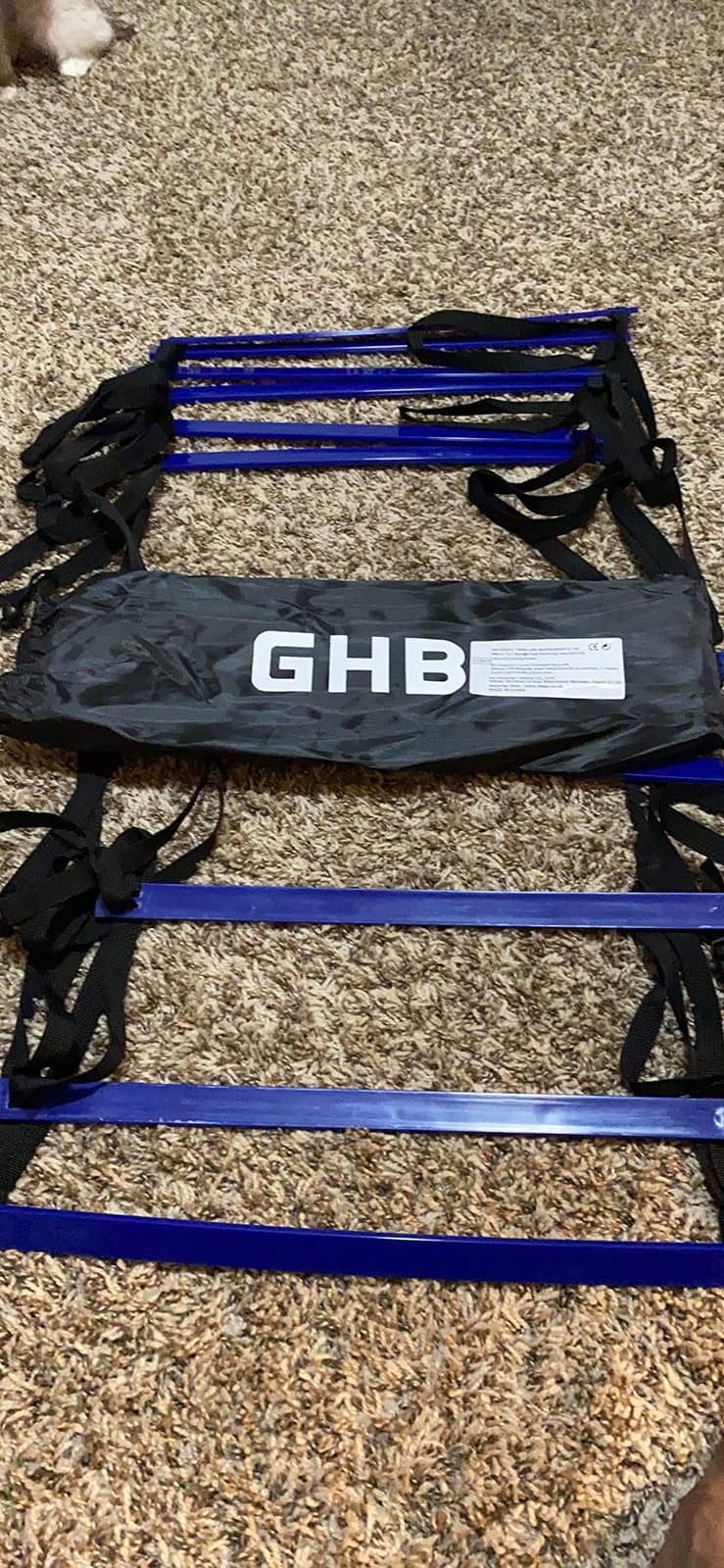 GHB Pro Agility Ladder Agility Training Ladder Speed 12 Rung 20ft with Carrying Bag customer photo 2