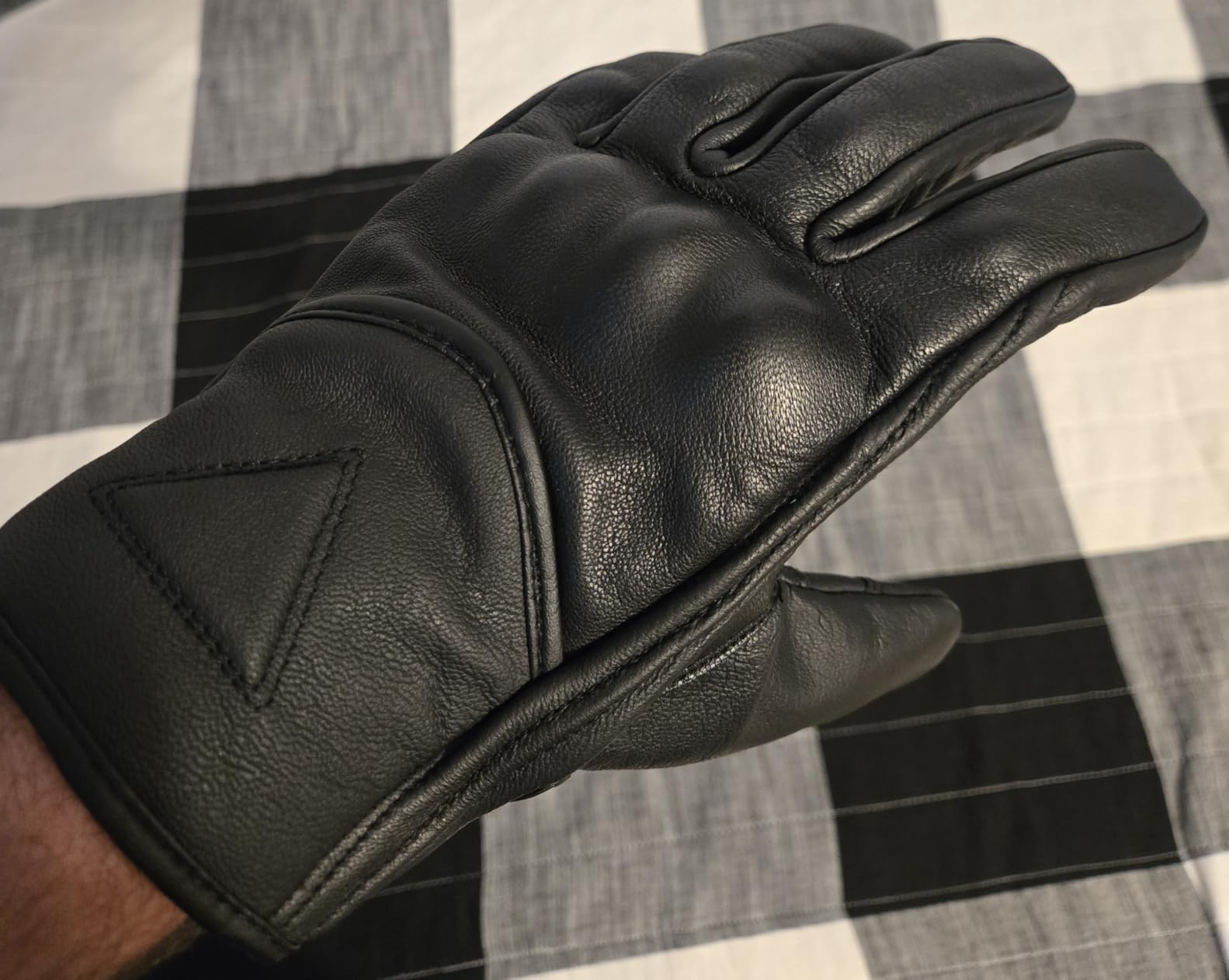 COMMUTER Motorcycle Gloves Premium Leather for Men Motorbike Riding Gloves customer photo 2