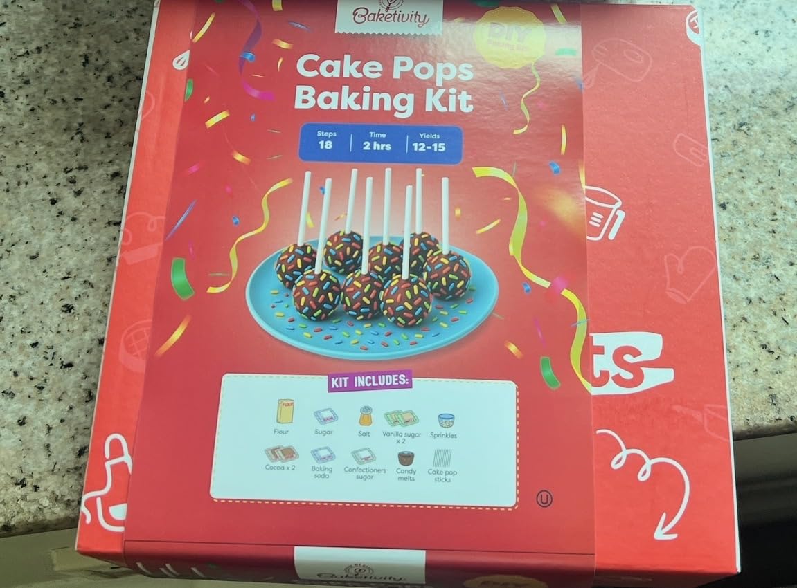 Baketivity DIY Cake Pop Kids Baking Kit with Pre-Measured Ingredients customer photo 1