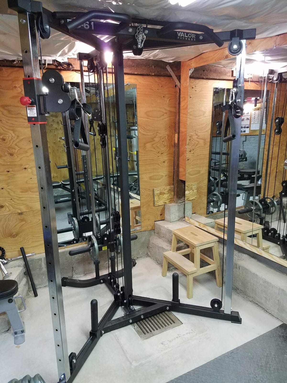 Valor Fitness Cable Crossover Machine - 17 Adjustable Positions with Pull Up Bars and Optional Bundle Attachments Max Weight 200 lb. Plate Loaded Pulley System for Home Gym Power Workout customer photo 2