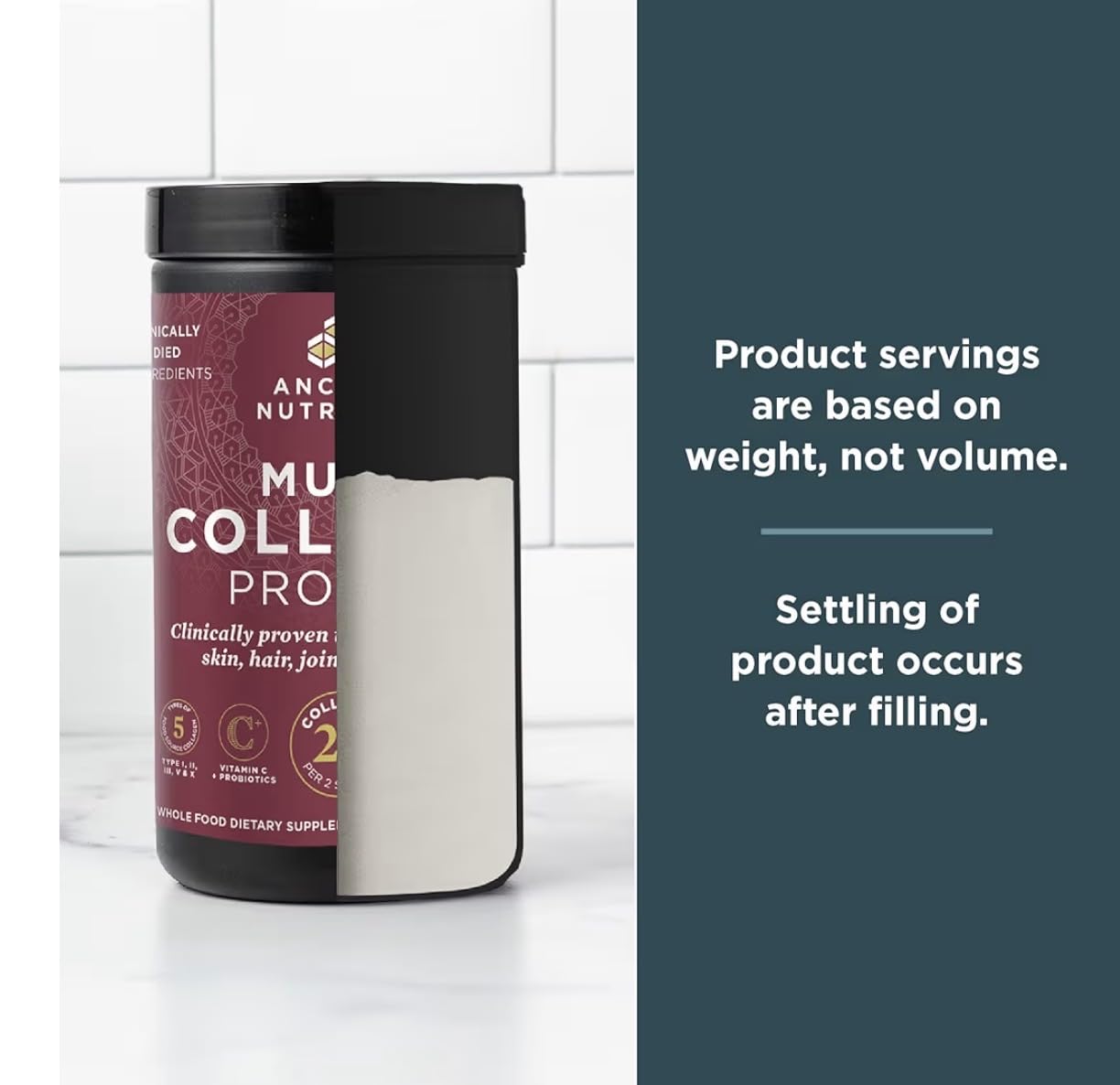Ancient Nutrition Hydrolyzed Multi Collagen Peptides Powder, Unflavored customer photo 1
