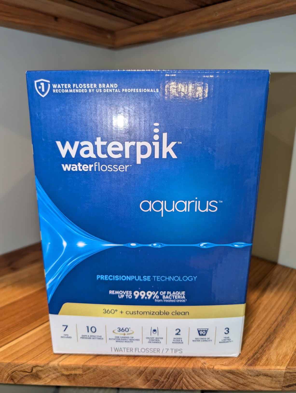 Waterpik Aquarius Countertop Water Flosser with 10 Settings, 7 Tips, Black customer photo 1